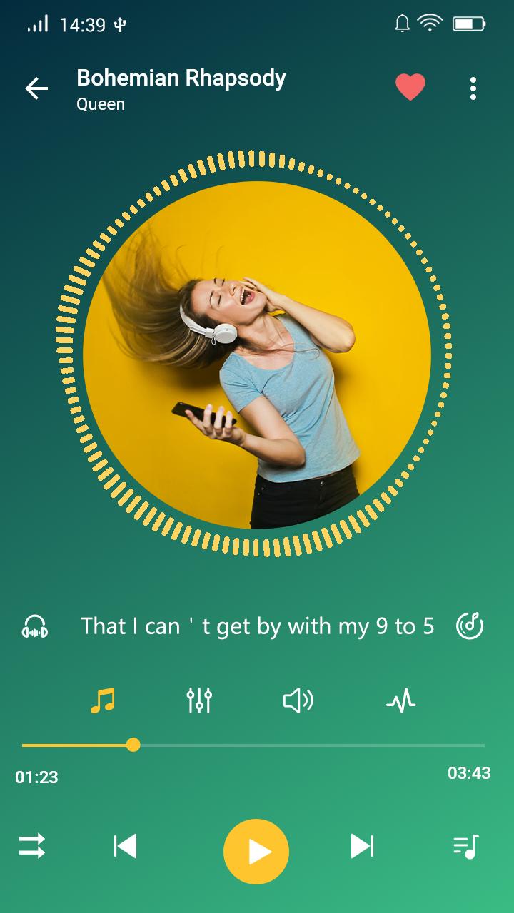 اسکرین شات 2 برنامه Music Player - Audio Player