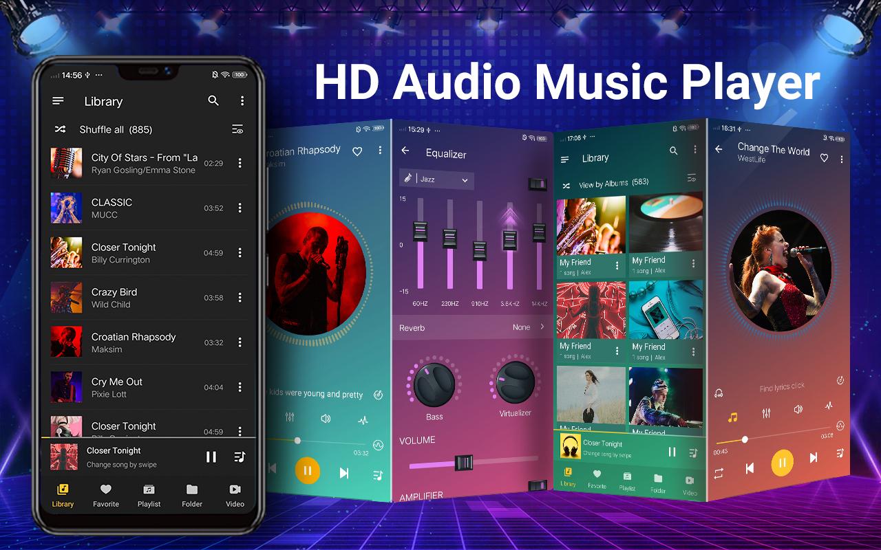 اسکرین شات 1 برنامه Music Player - Audio Player