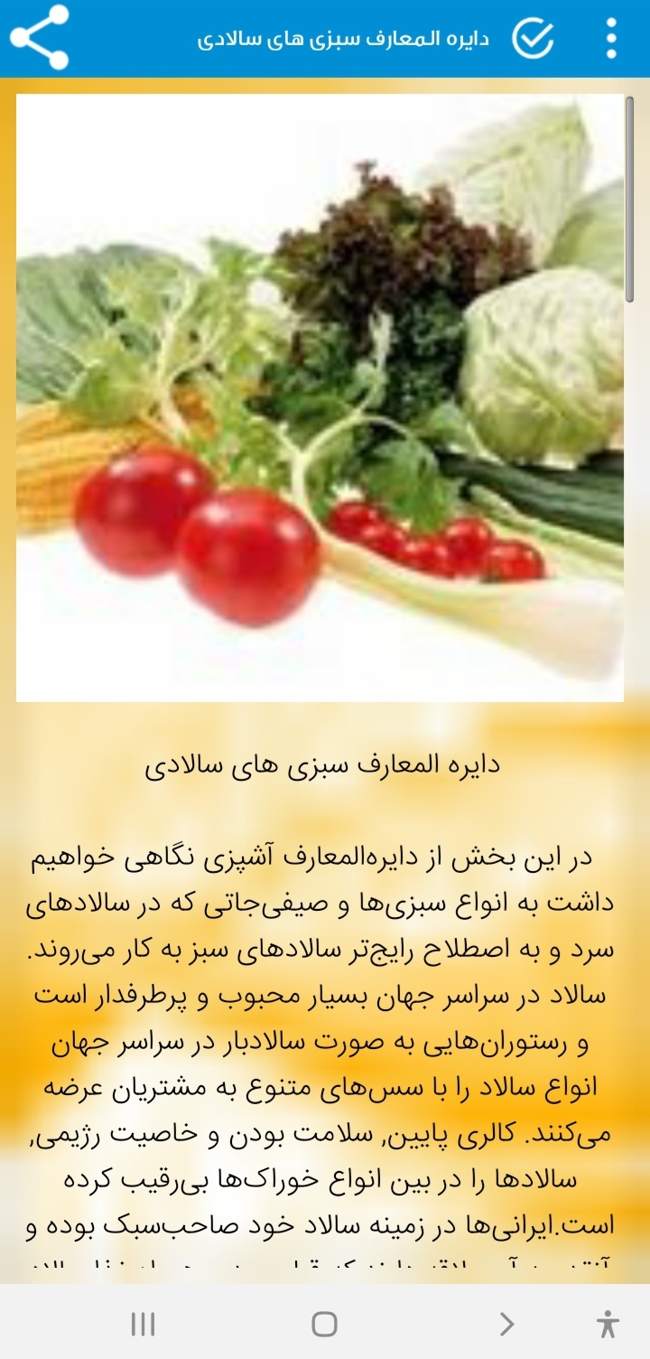 اسکرین شات 5 برنامه سالاد ممتاز-کاملترین مرجع تهیه سالاد