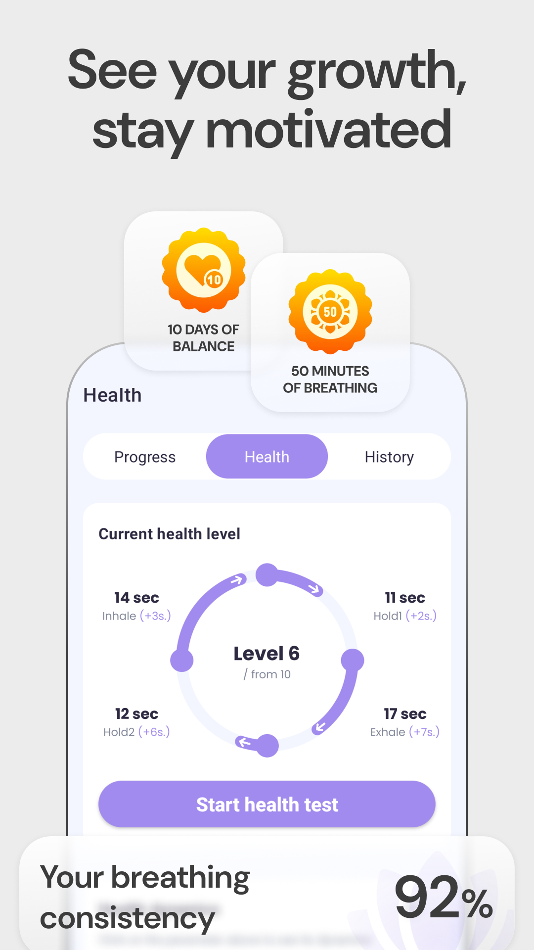 اسکرین شات 5 برنامه Pranaria - Breathing exercises