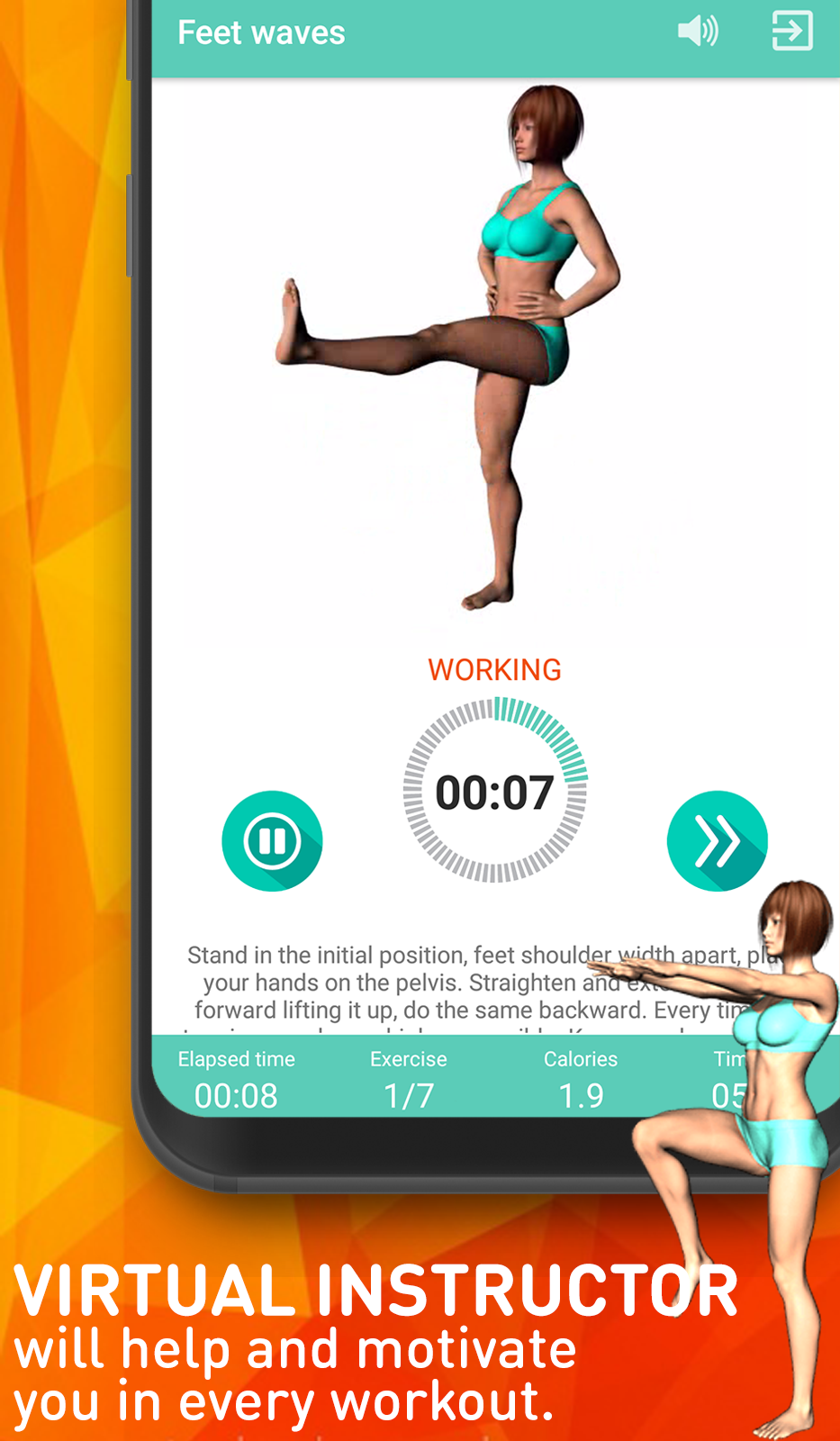 اسکرین شات 3 برنامه Aerobics workout at home