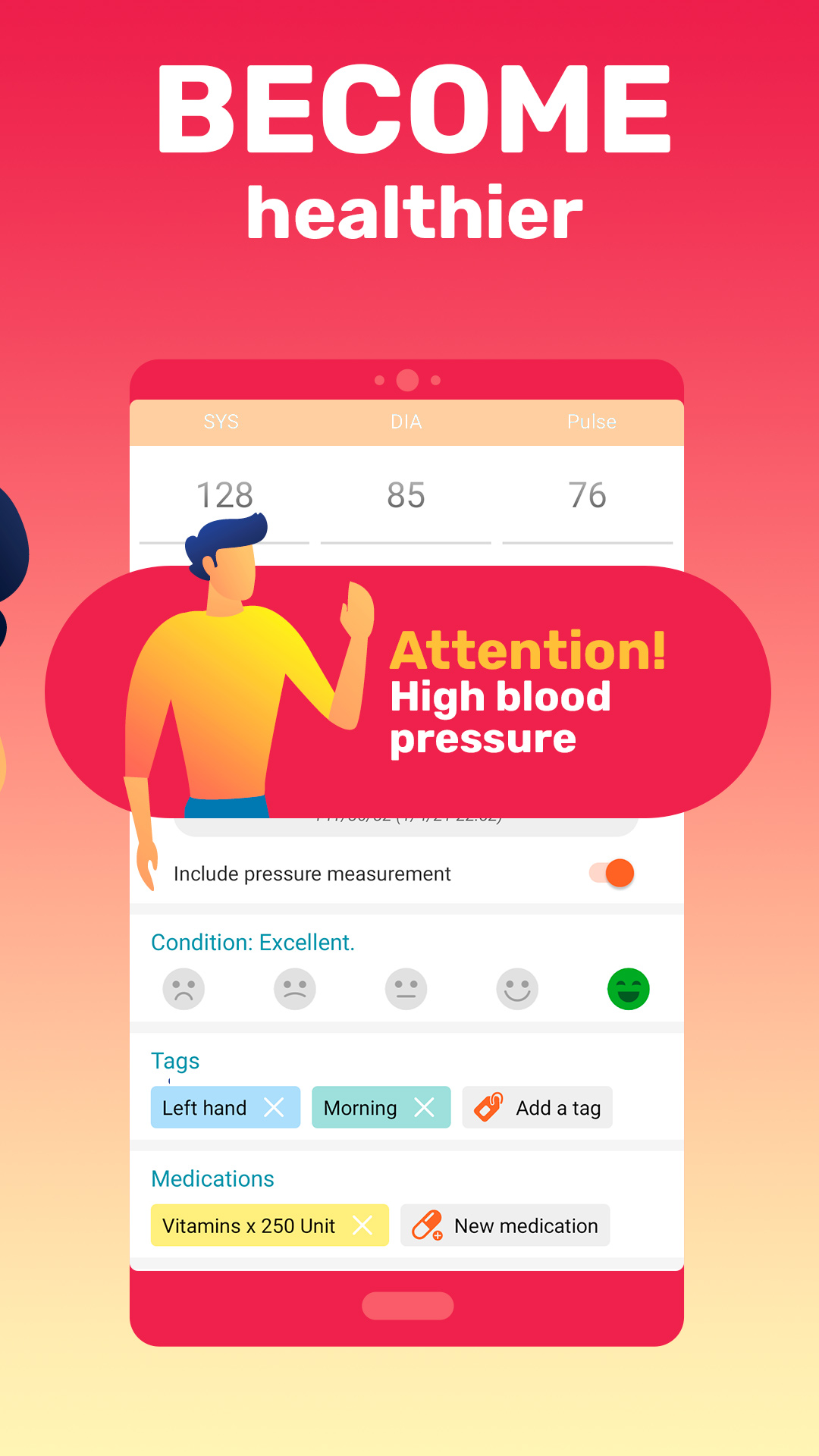 اسکرین شات 4 برنامه Blood Pressure & BP Tracker