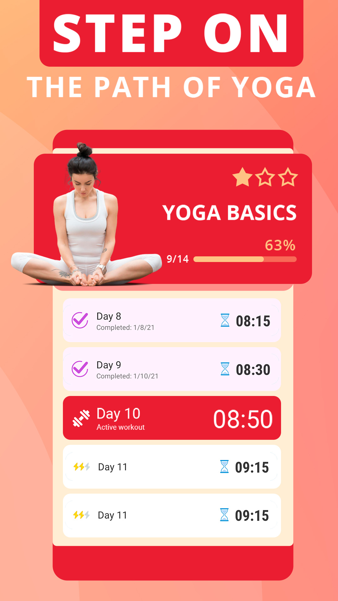 اسکرین شات 5 برنامه Hatha yoga for beginners