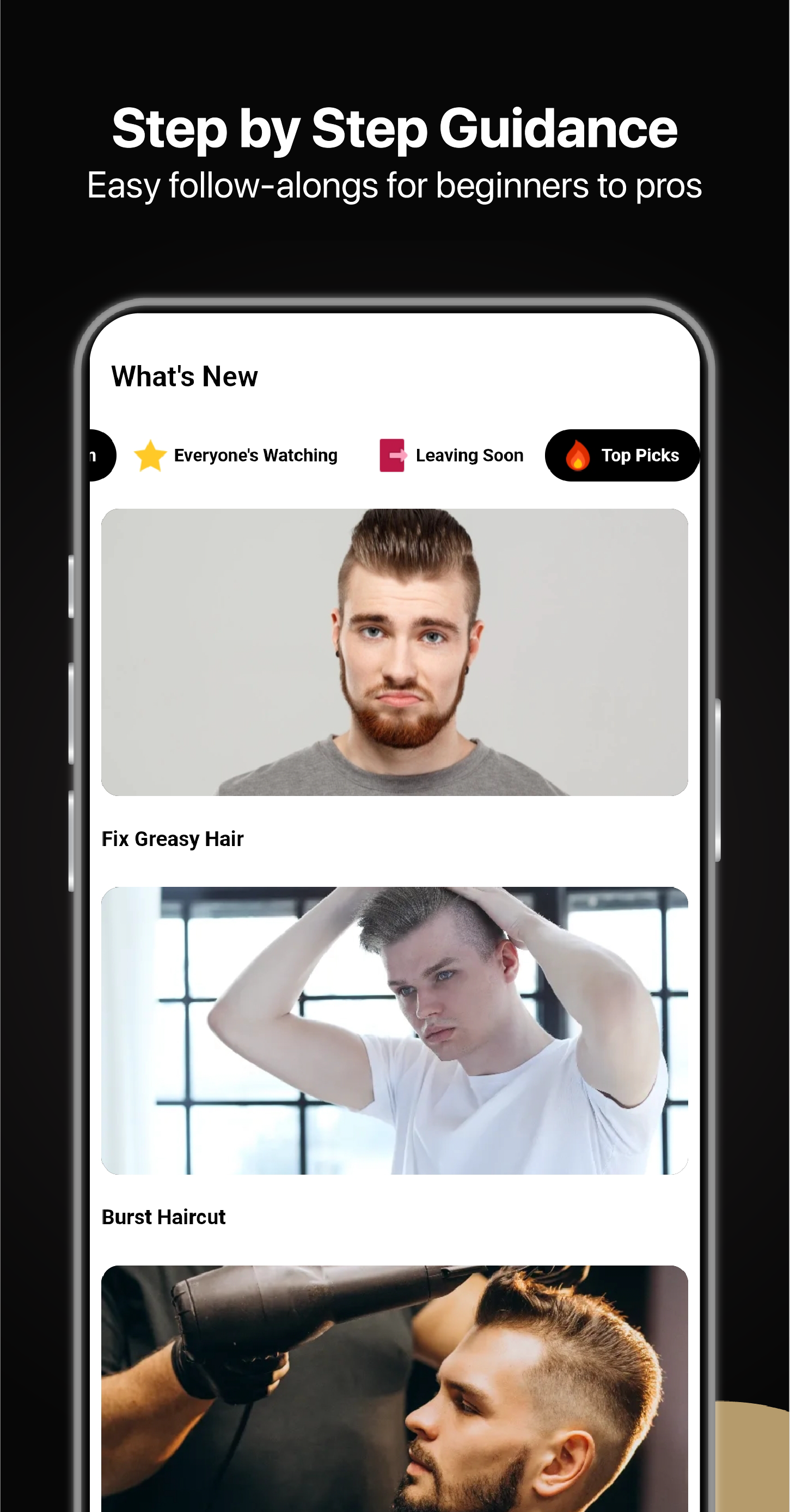 اسکرین شات 6 برنامه Mens Hairstyles And Haircuts