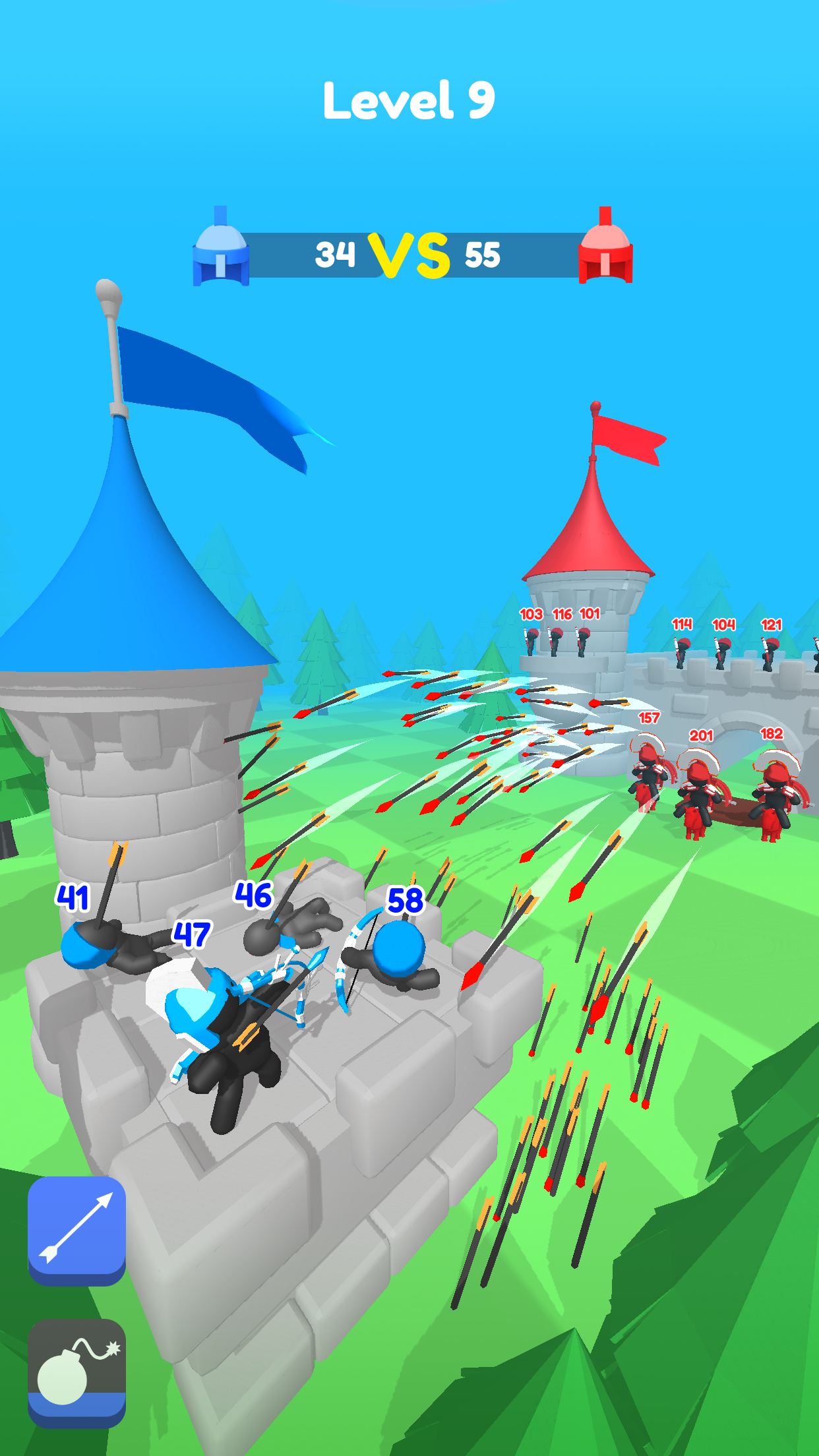 اسکرین شات 3 بازی Merge Archers: Castle Defense