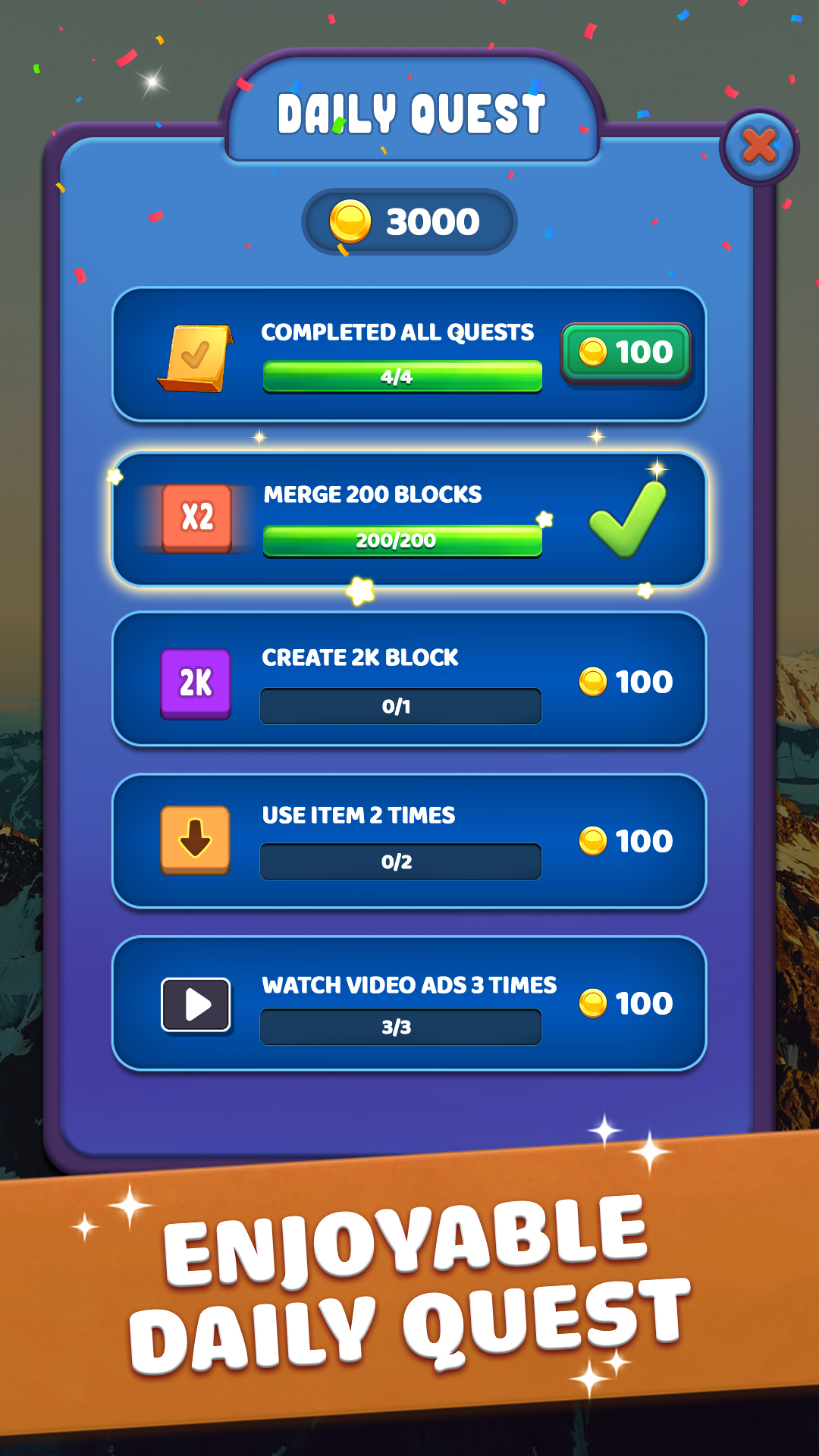 اسکرین شات 4 بازی Merge Block: 2048 Puzzle