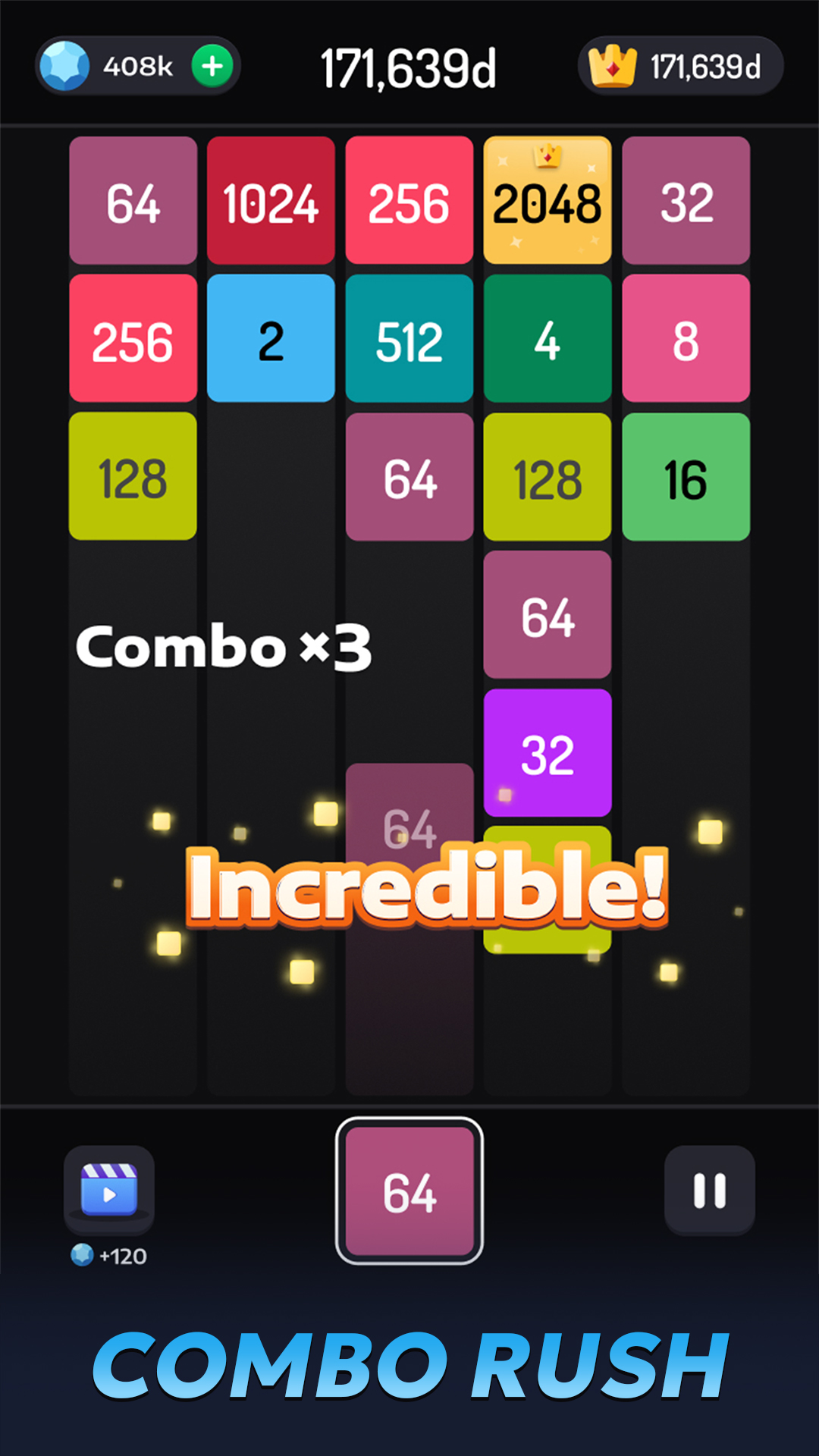 اسکرین شات 4 بازی 2048 Merge Games - M2 Blocks