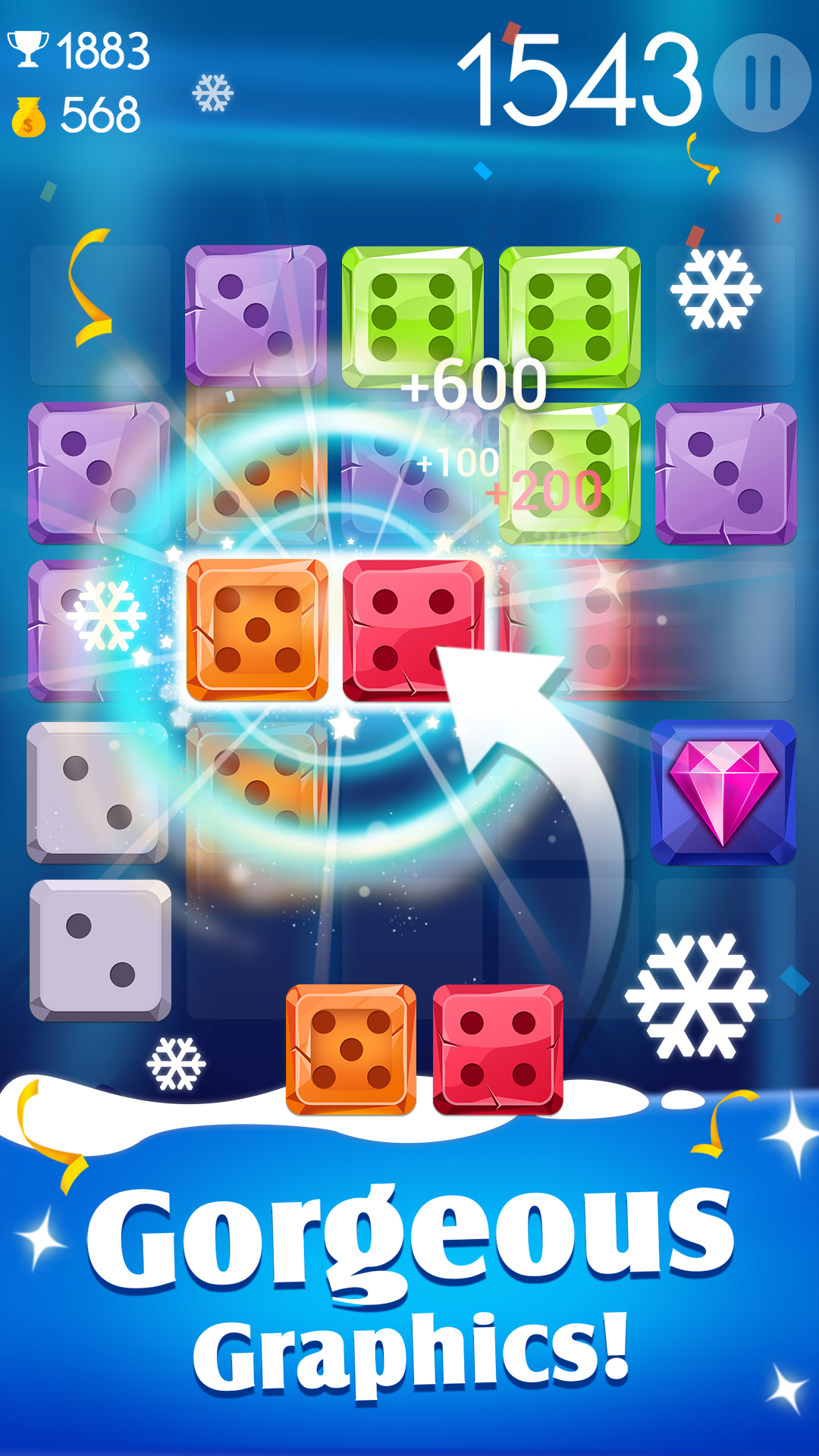 اسکرین شات 3 بازی Jewel Story: Dice Merge Number