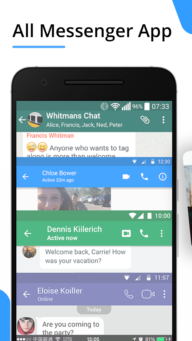 اسکرین شات 1 برنامه Multiple Messenger, Social App