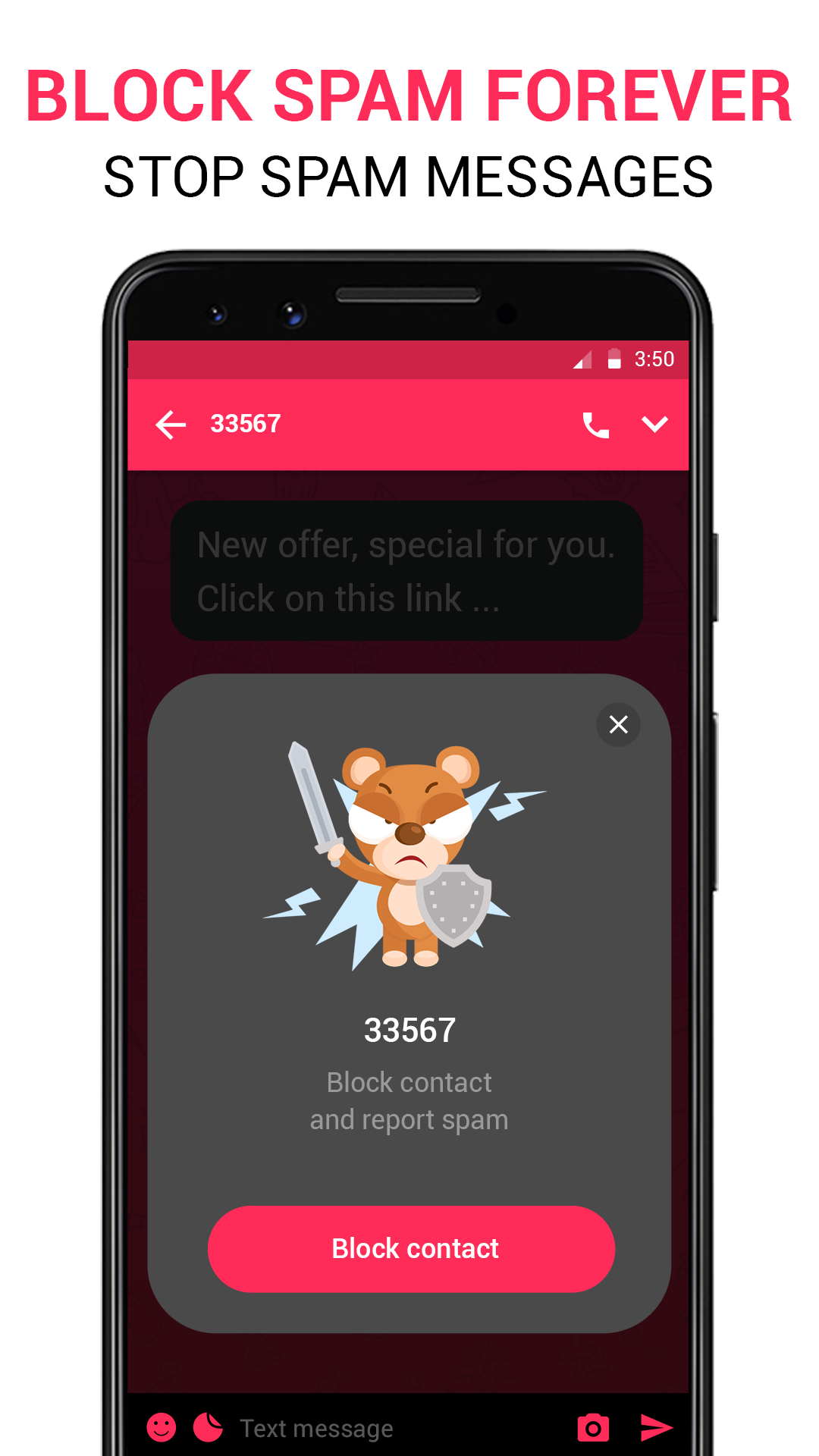 اسکرین شات 5 برنامه Messenger - Text Messages SMS