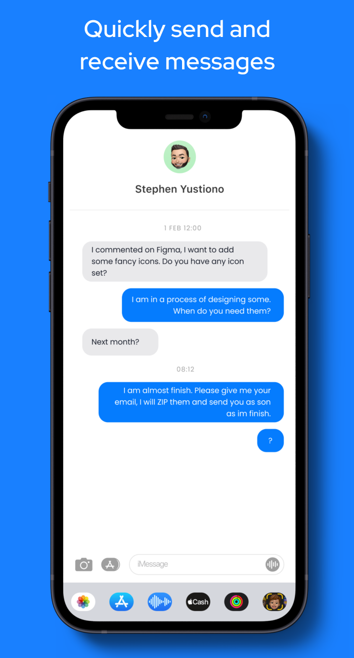 اسکرین شات 2 برنامه Messages OS 17 - Messenger