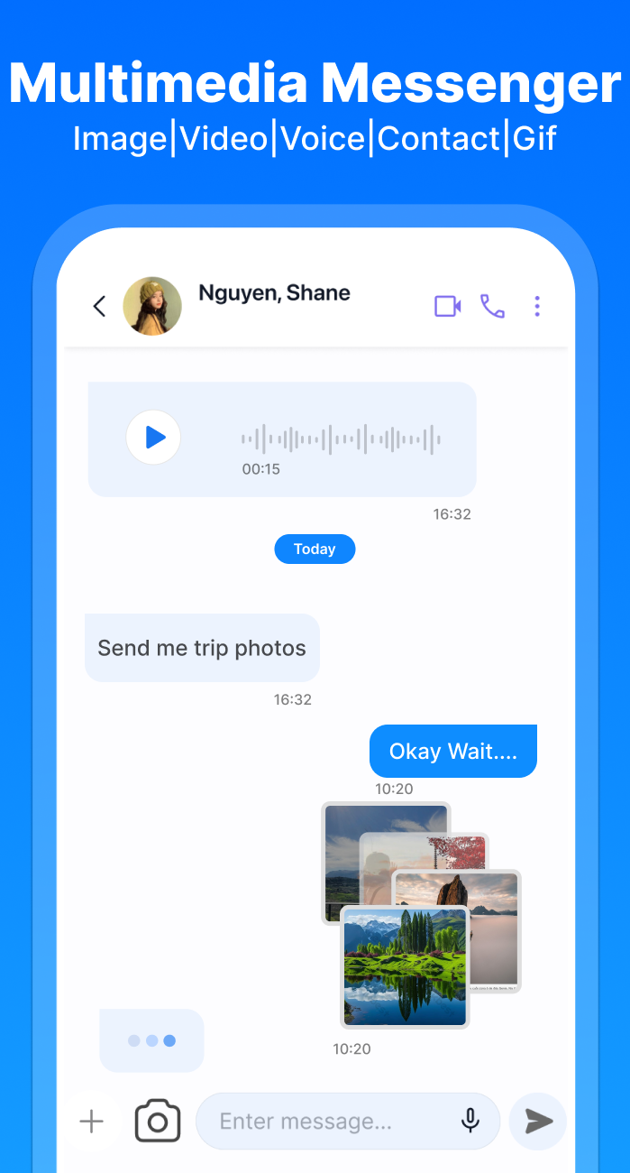 اسکرین شات 2 برنامه Messenger: Text Messages
