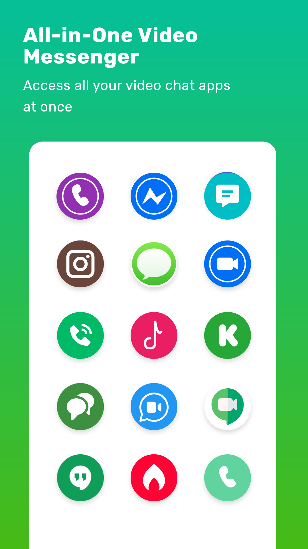 اسکرین شات 2 برنامه All in one video messenger