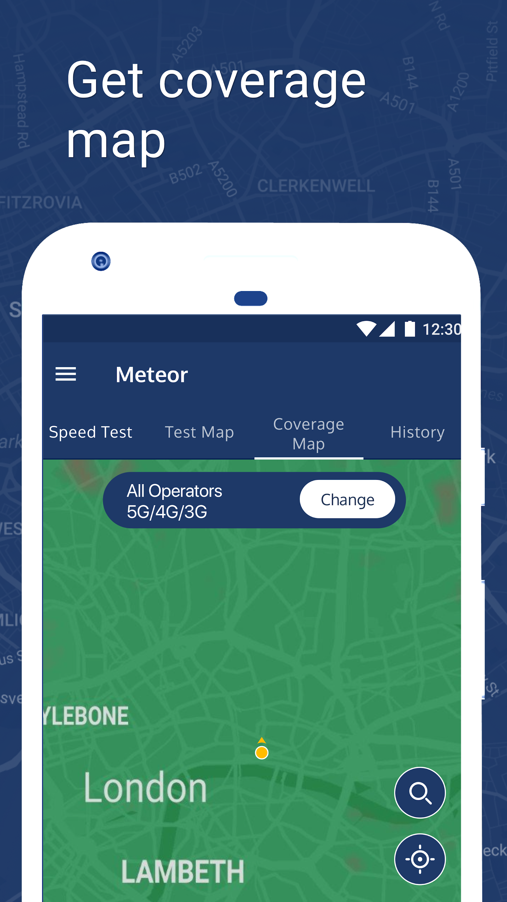 اسکرین شات 3 برنامه Meteor Speed Test 4G, 5G, WiFi