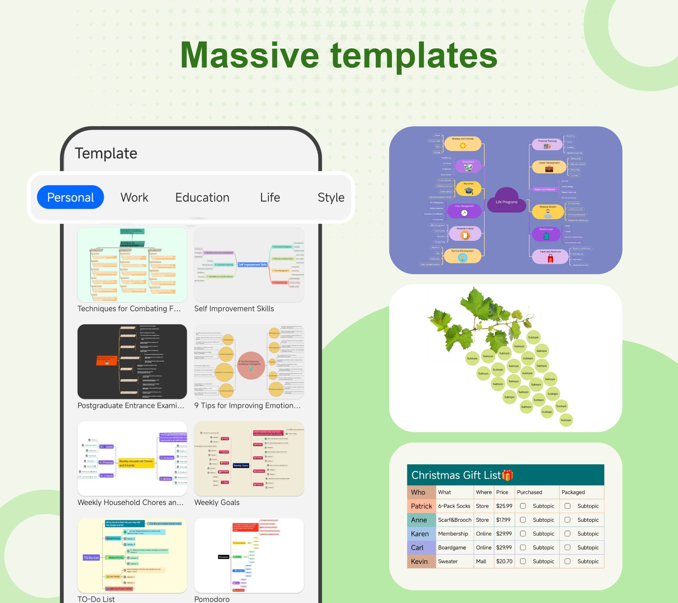 اسکرین شات 2 برنامه Nice Mind Map - Mind mapping