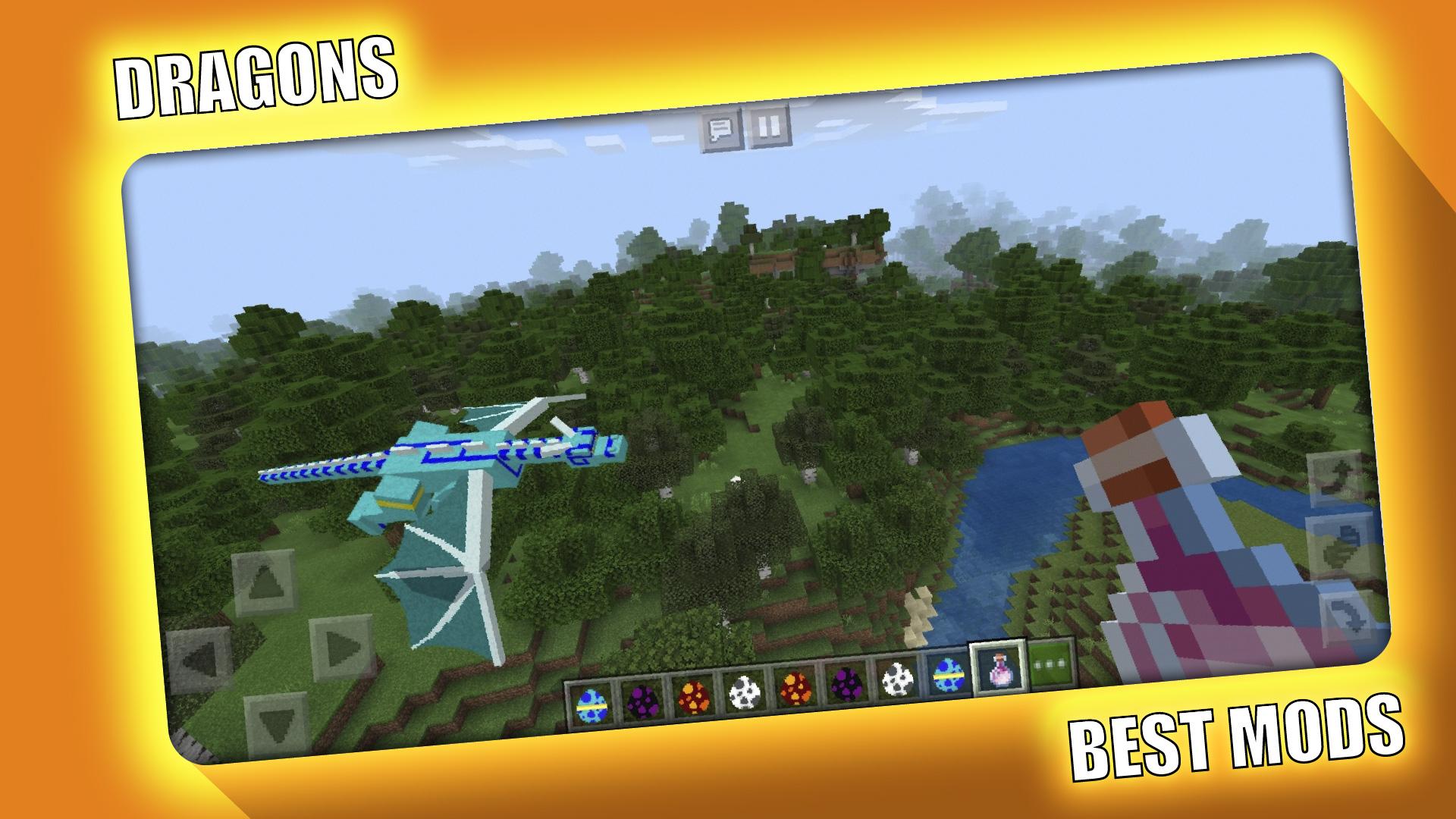 اسکرین شات 1 برنامه Dragon Mod for Minecraft PE -