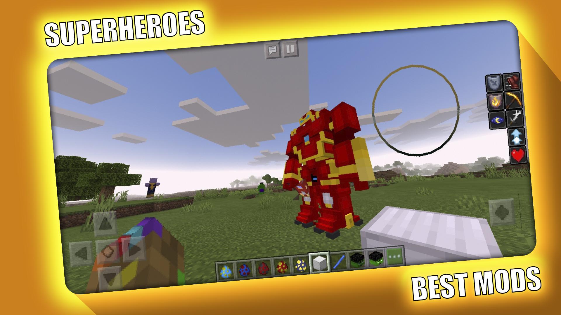 اسکرین شات 1 برنامه Superheroes Mod for Minecraft