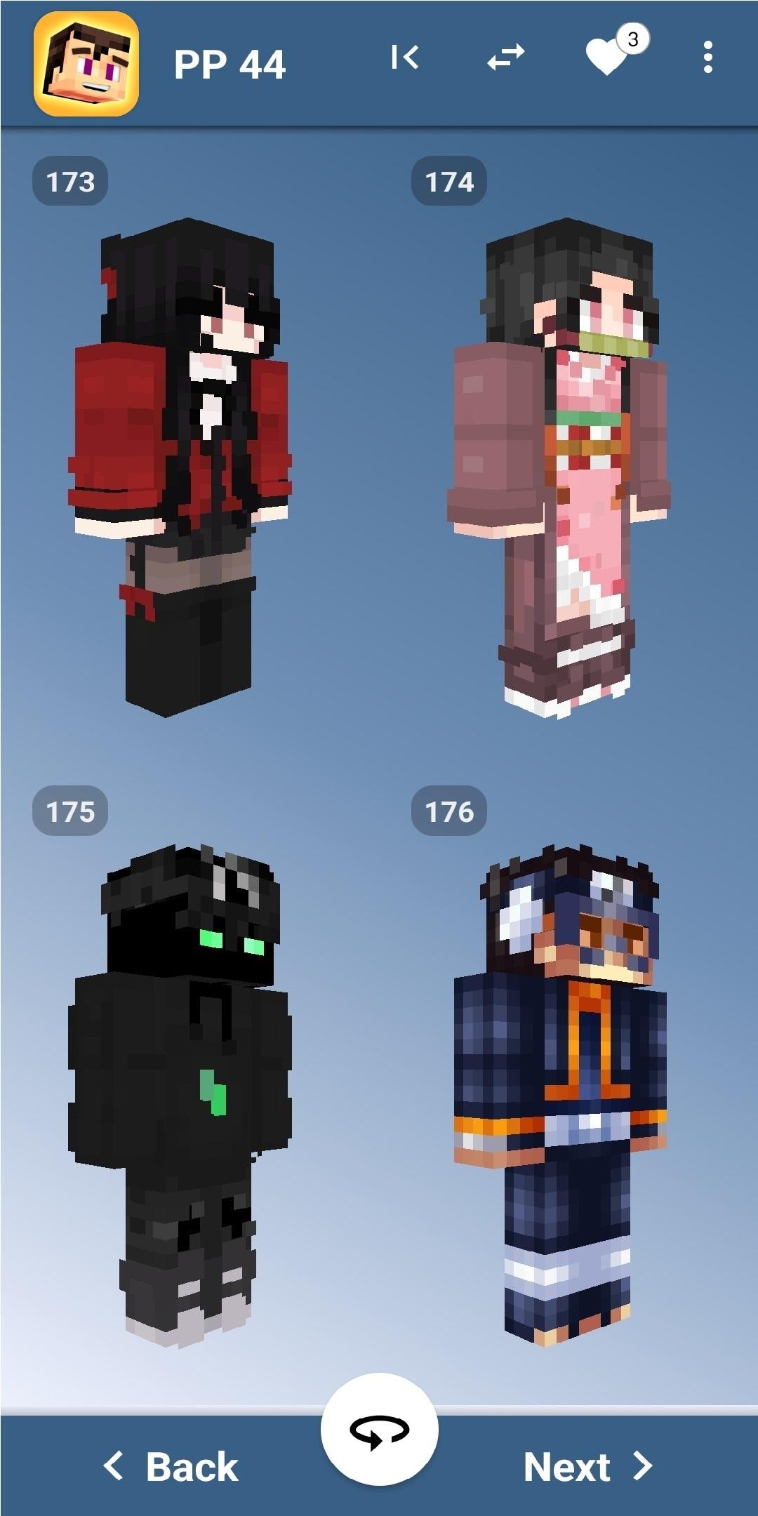 اسکرین شات 4 برنامه Anime Skins Minecraft