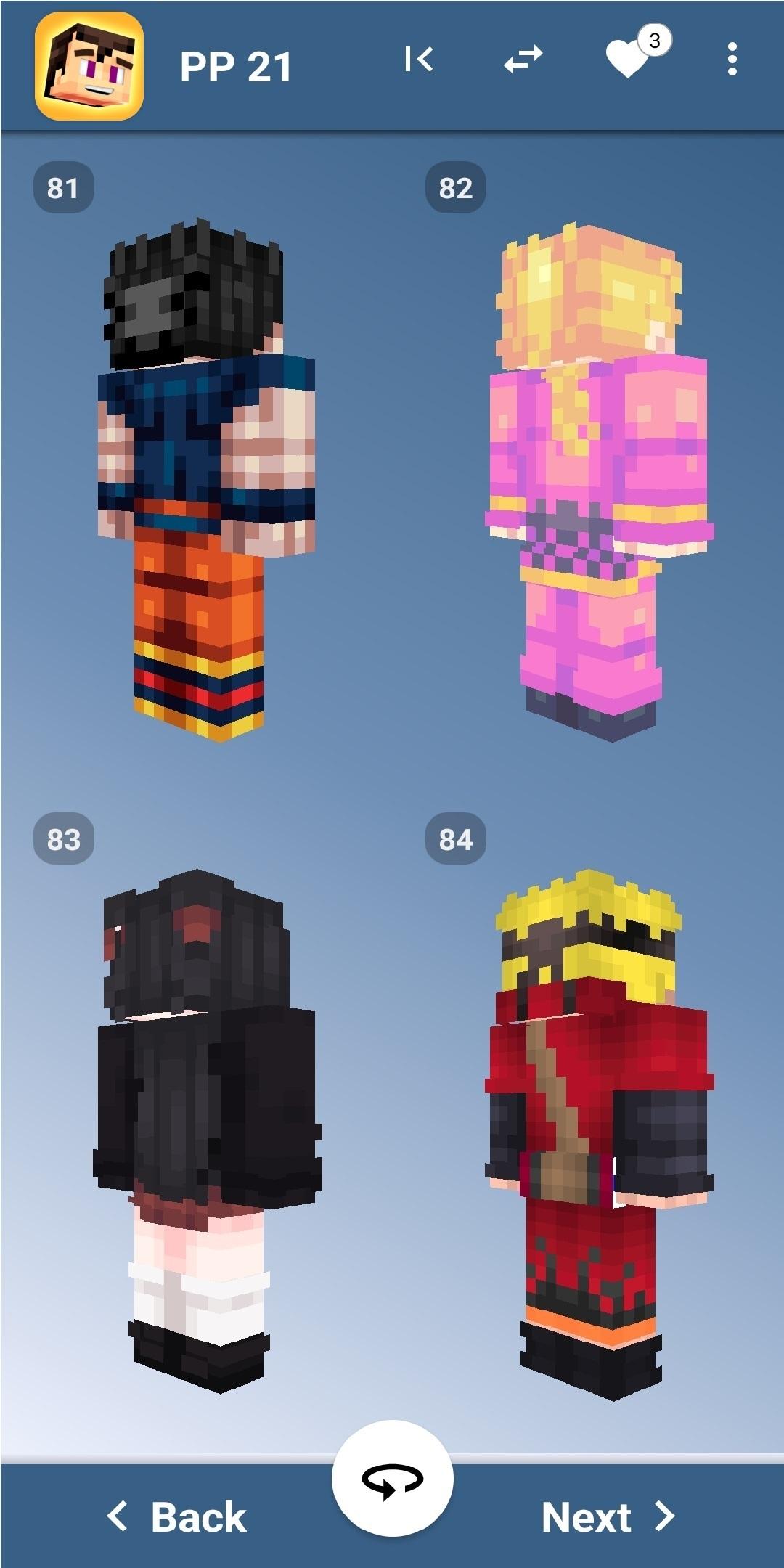اسکرین شات 5 برنامه Anime Skins Minecraft