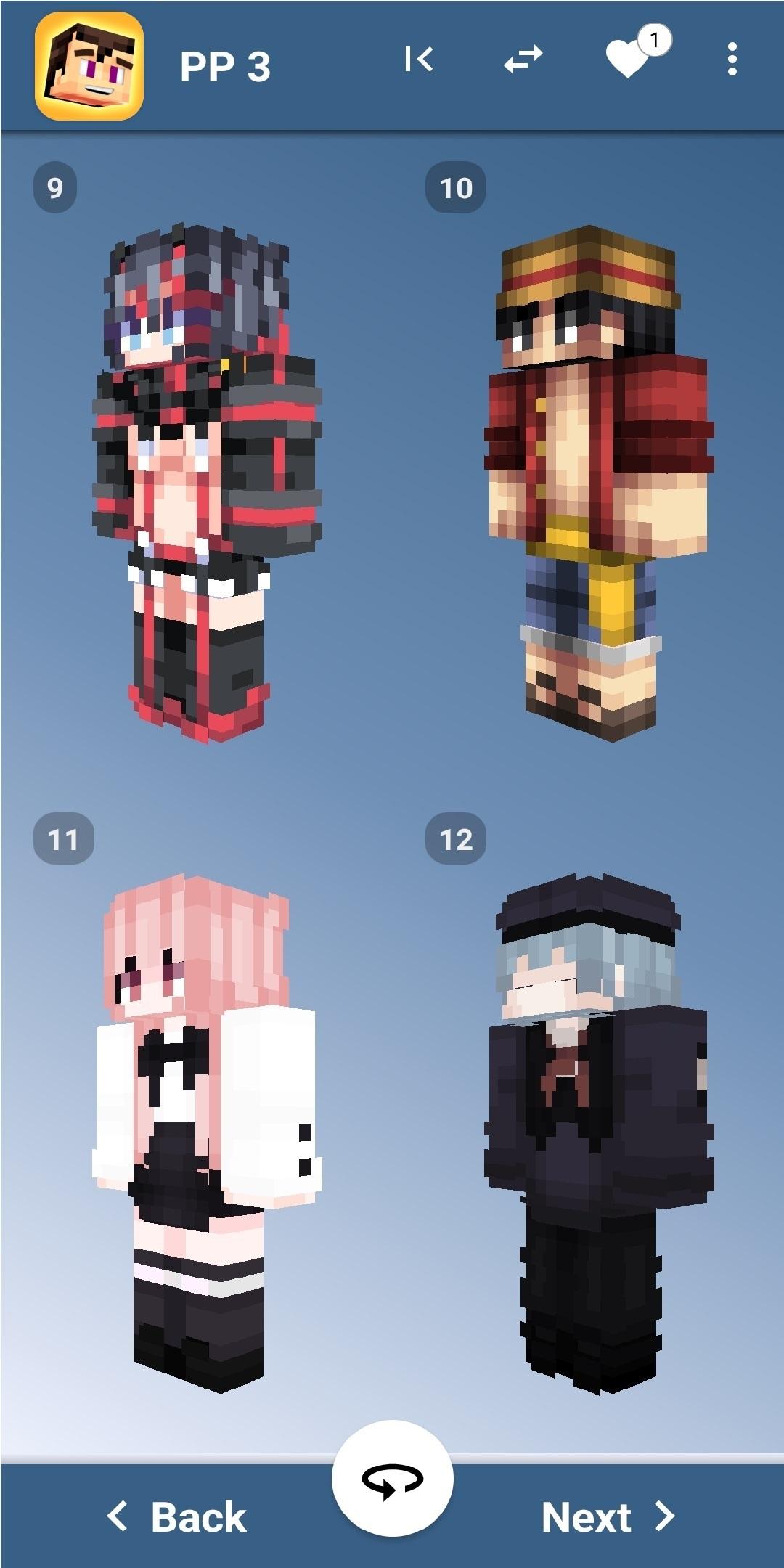 اسکرین شات 1 برنامه Anime Skins Minecraft