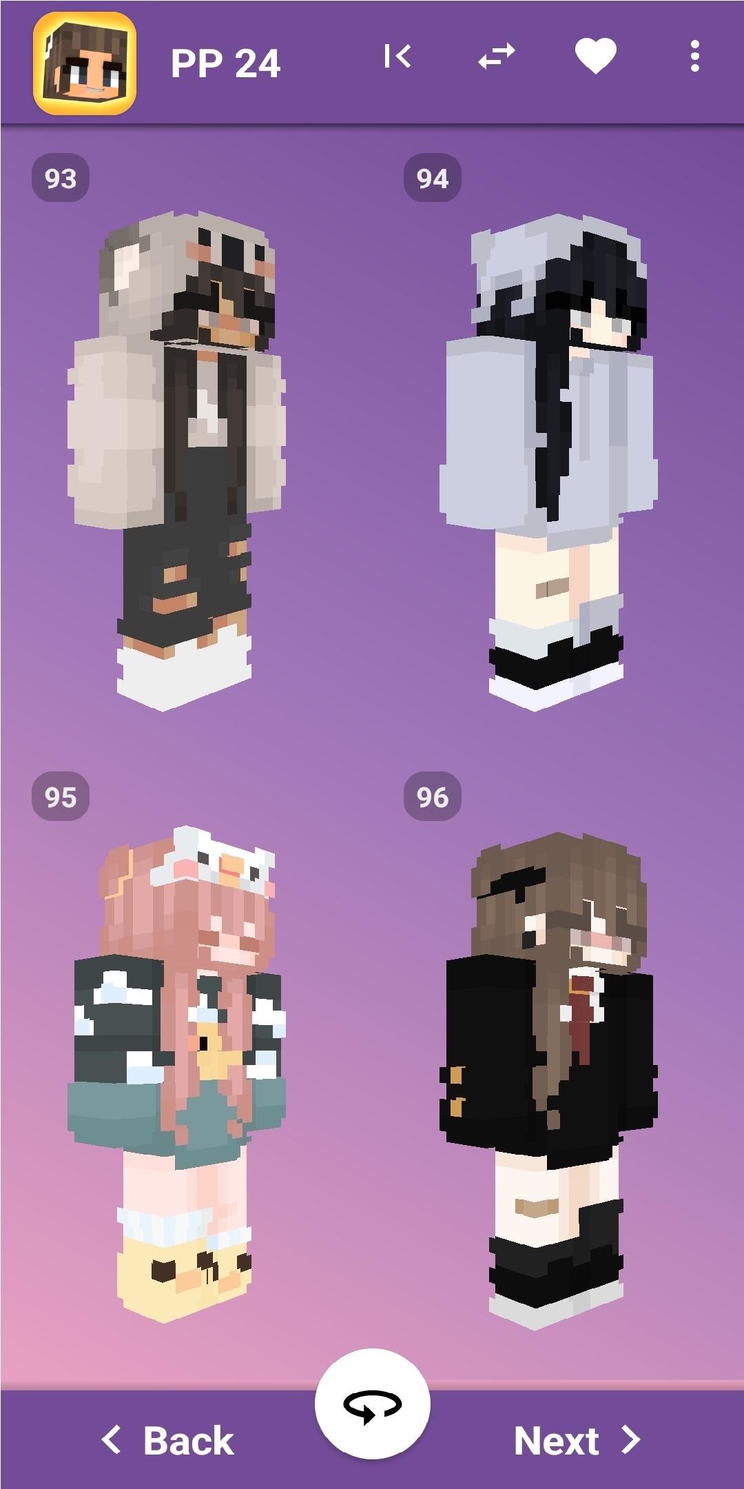 اسکرین شات 4 برنامه Girl Skins Minecraft