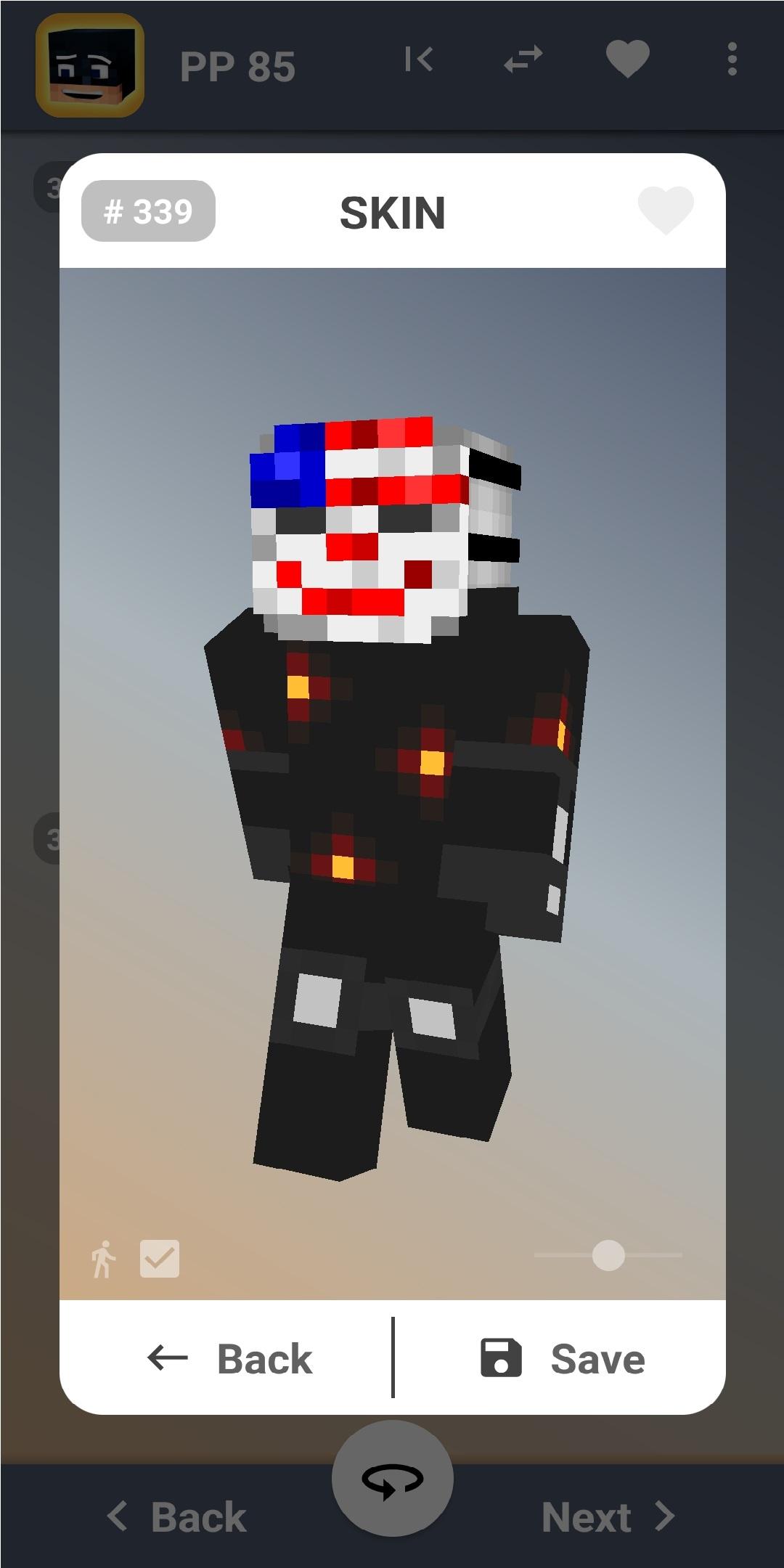 اسکرین شات 3 برنامه Mask Skins Minecraft