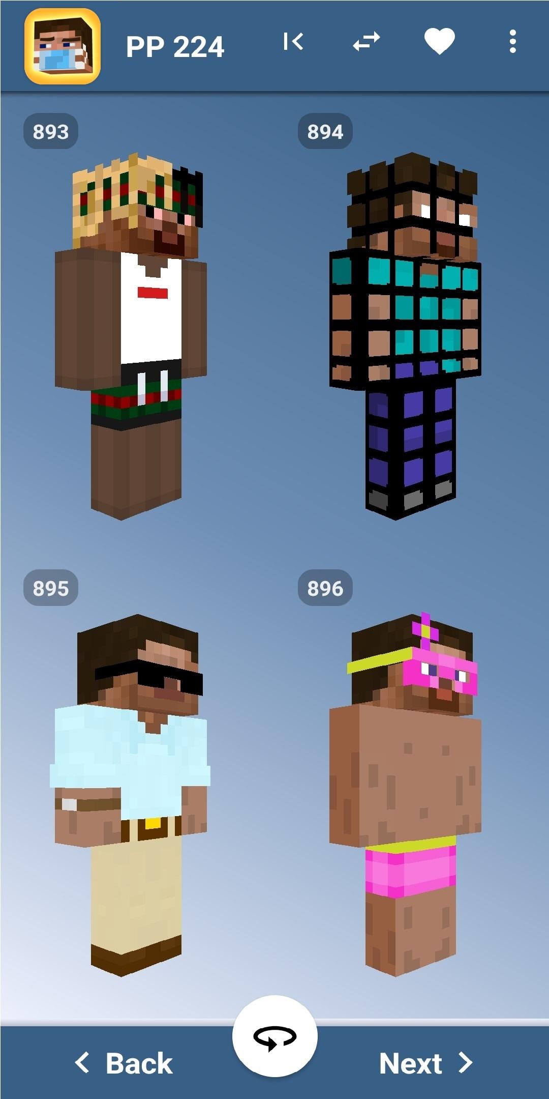 اسکرین شات 4 برنامه Steve Skins Minecraft
