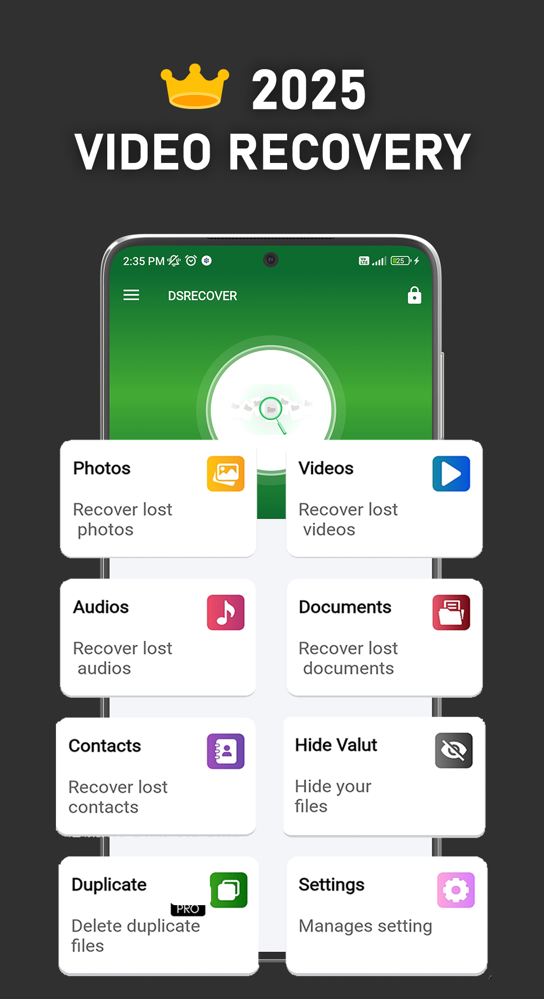 اسکرین شات 1 برنامه Deleted Video Recovery - Deeps