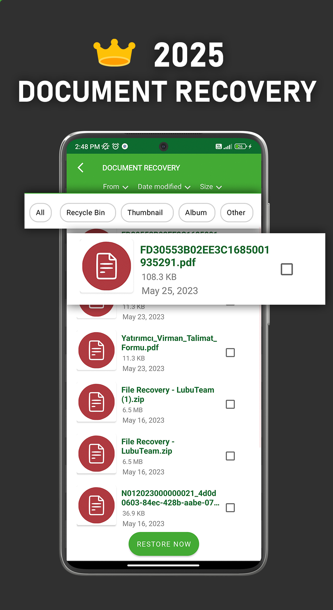 اسکرین شات 6 برنامه Deleted Video Recovery - Deeps