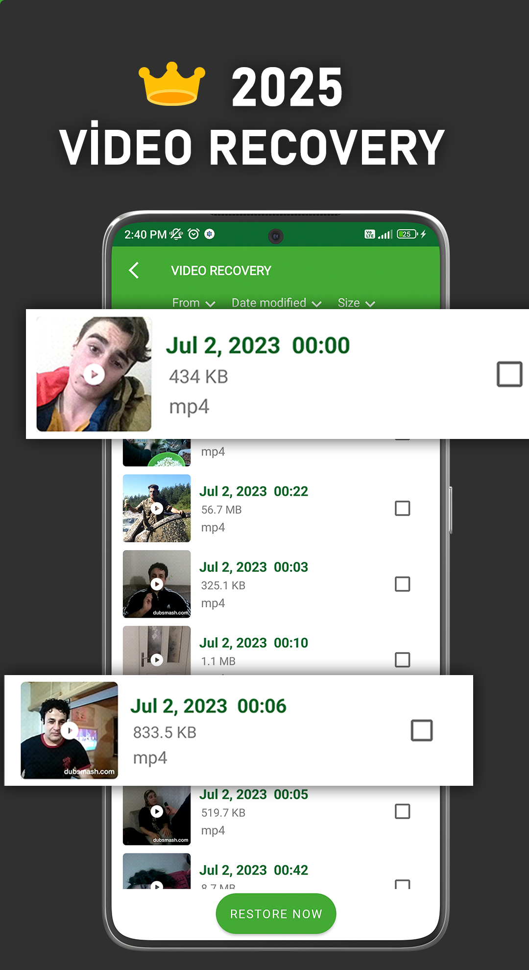 اسکرین شات 3 برنامه Deleted Video Recovery - Deeps