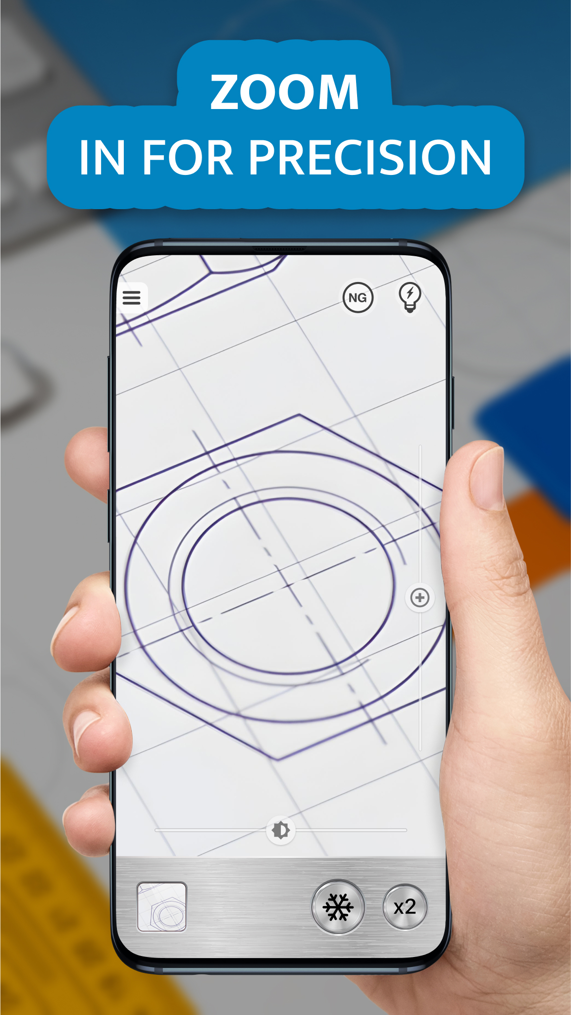 اسکرین شات 2 برنامه Magnifier Plus with Flashlight