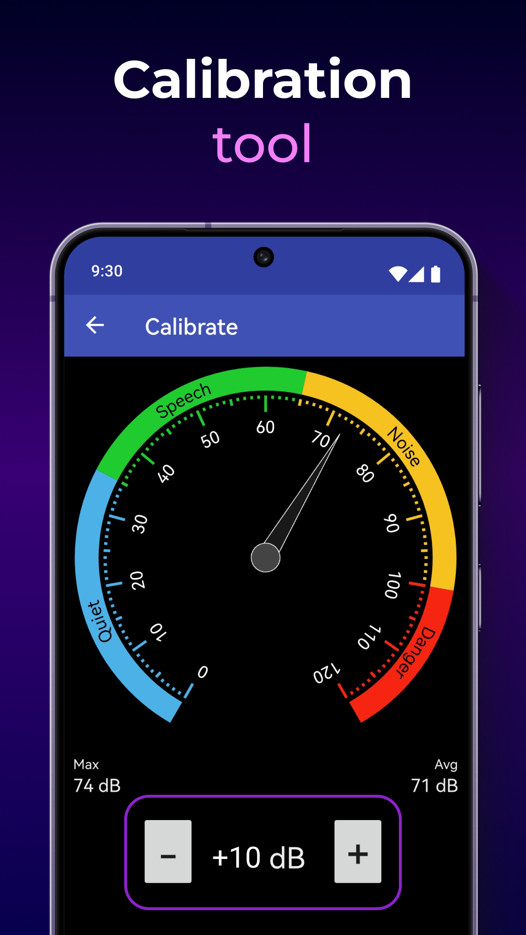 اسکرین شات 5 برنامه Decibel Meter: Sound Meter App