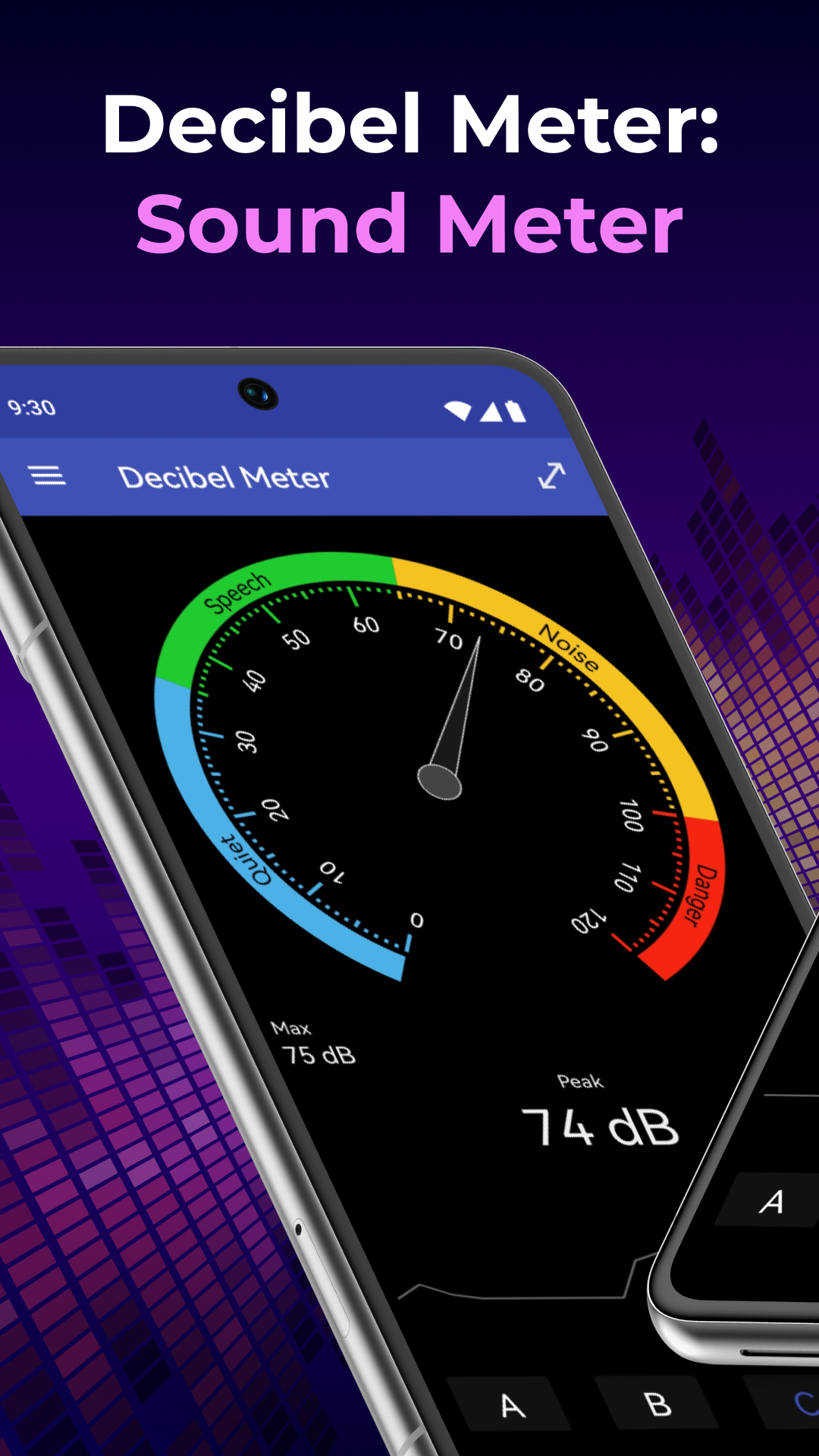 اسکرین شات 1 برنامه Decibel Meter: Sound Meter App
