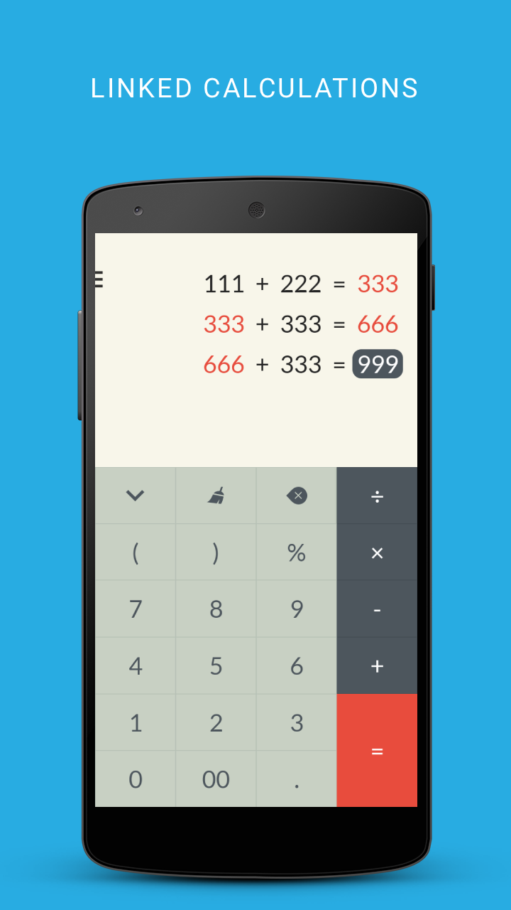 اسکرین شات 1 برنامه FlexCalc: Linked Calculations