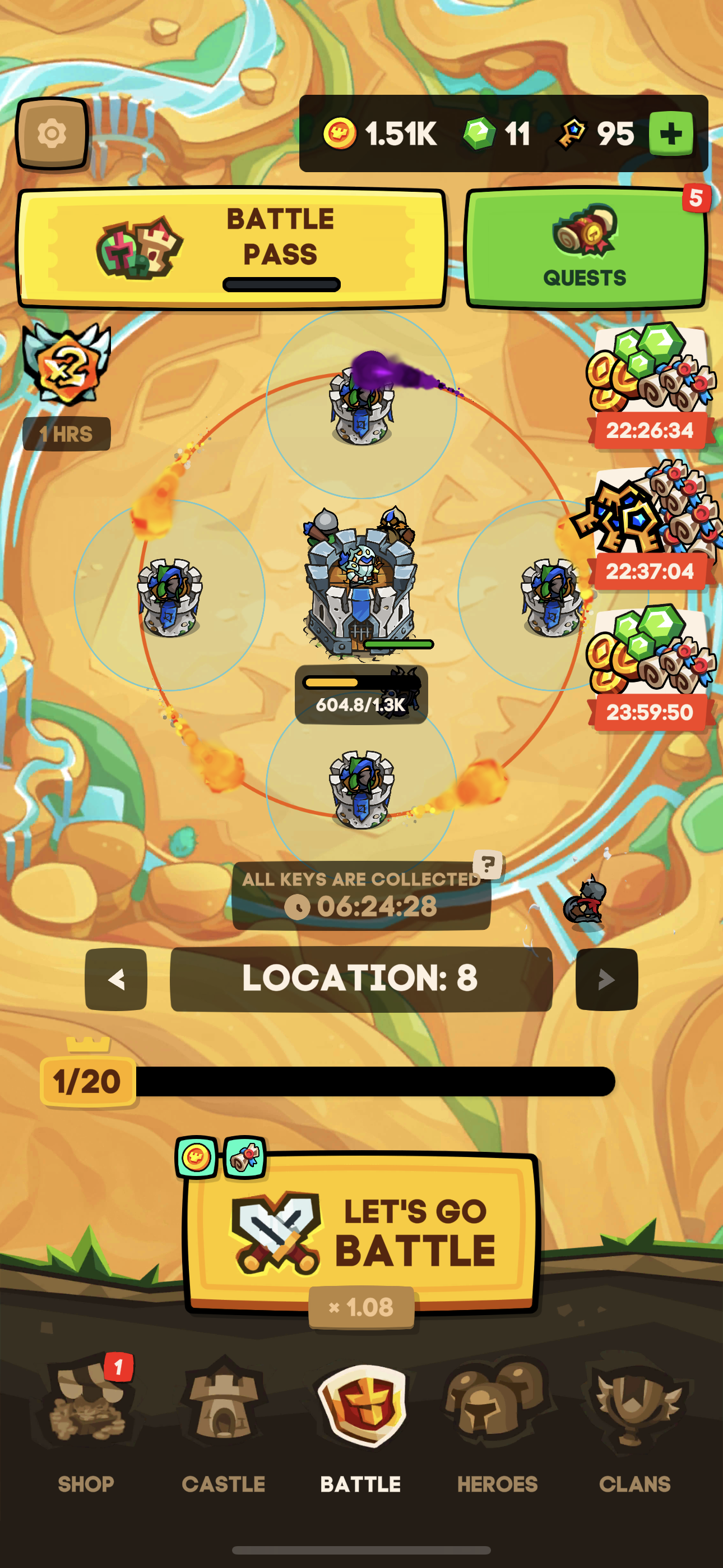 اسکرین شات 1 بازی Apexlands- idle tower defense