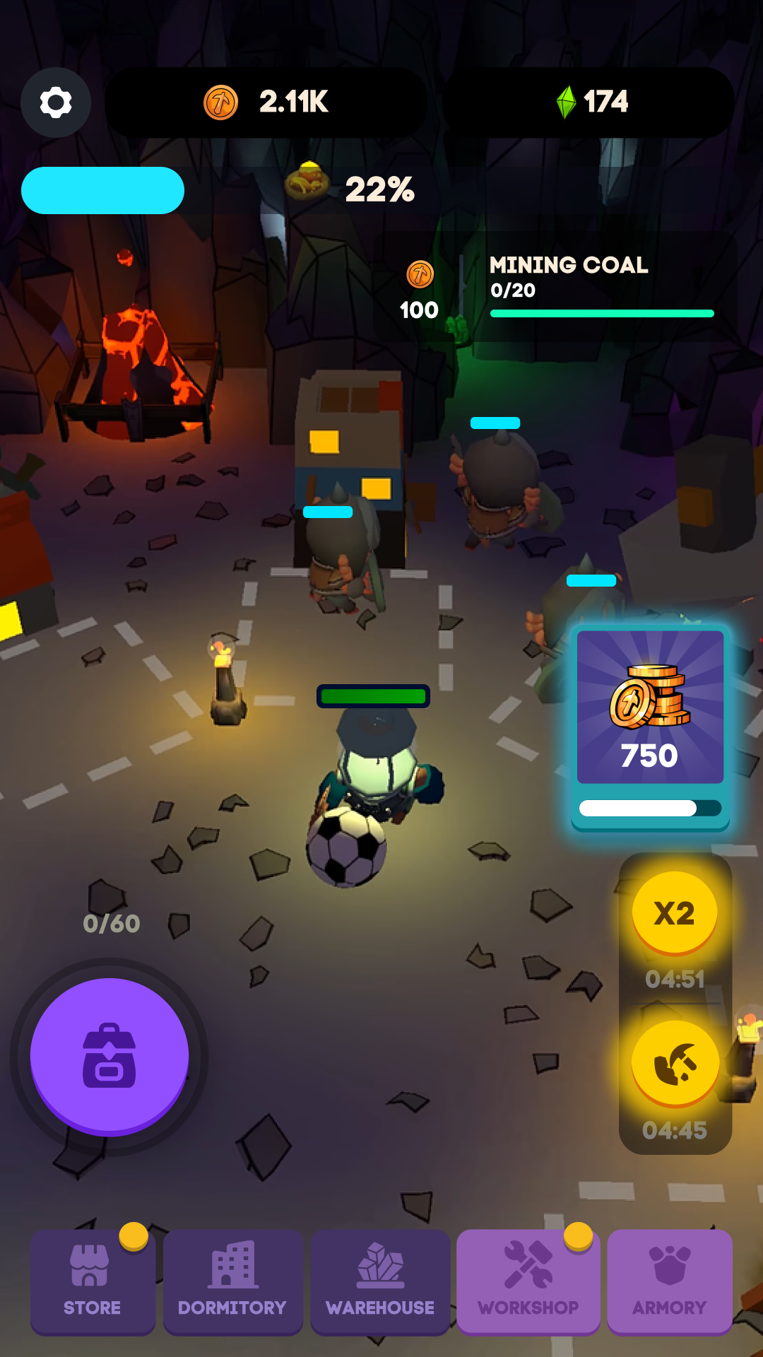 اسکرین شات 3 بازی Dungeon Diggers: idle mine RPG