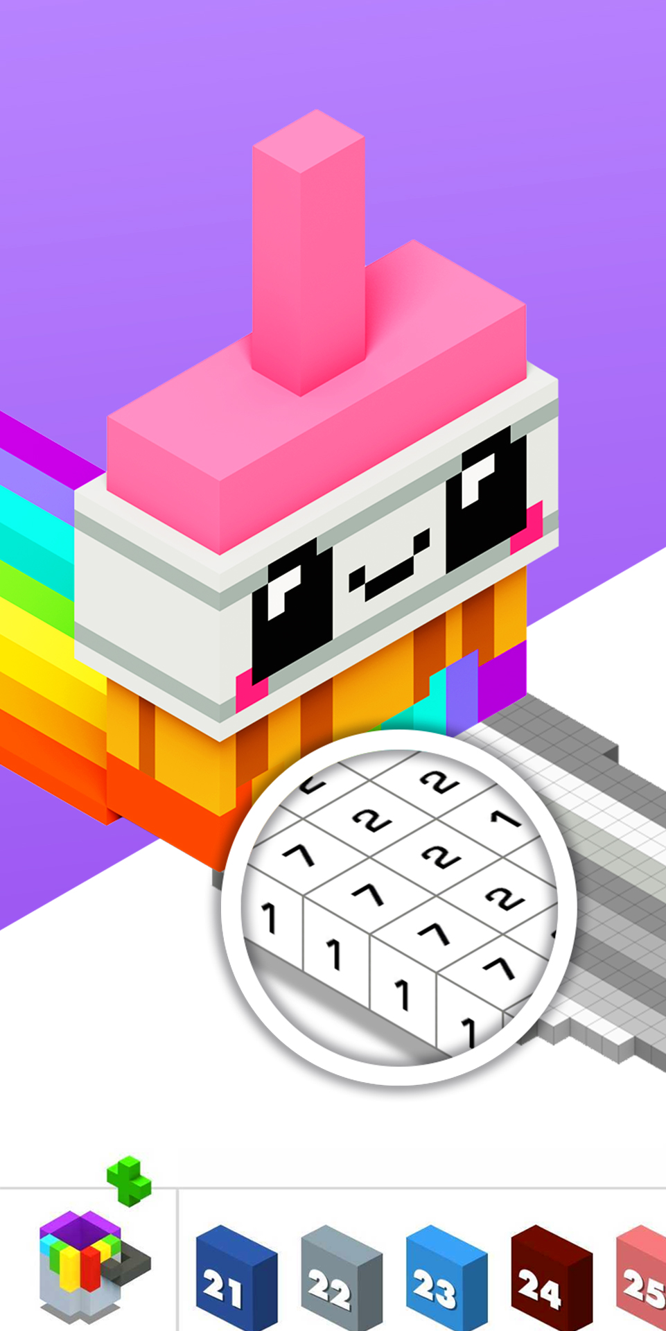 اسکرین شات 4 برنامه Color by Number - 3D Pixel Art
