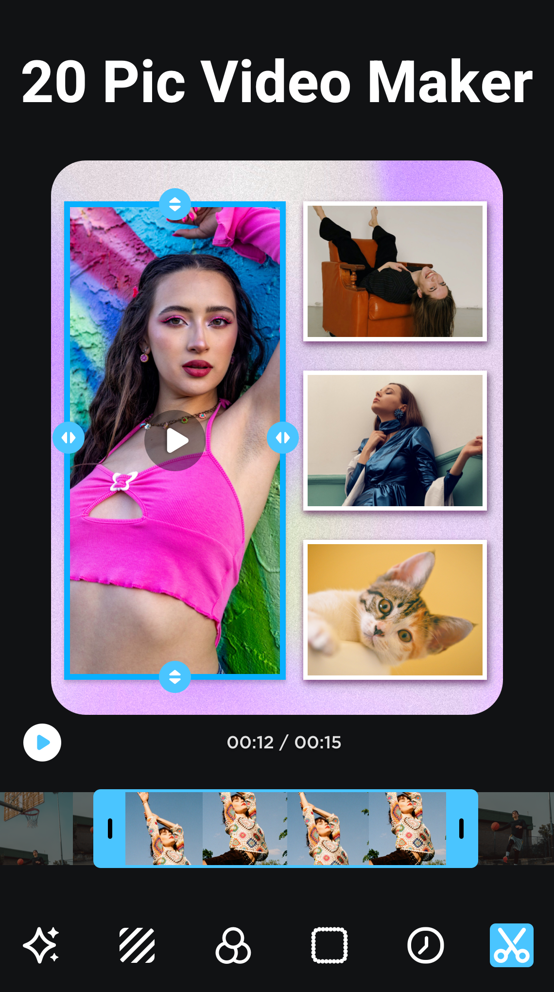 اسکرین شات 2 برنامه Pic Collage Maker - Foto Grid