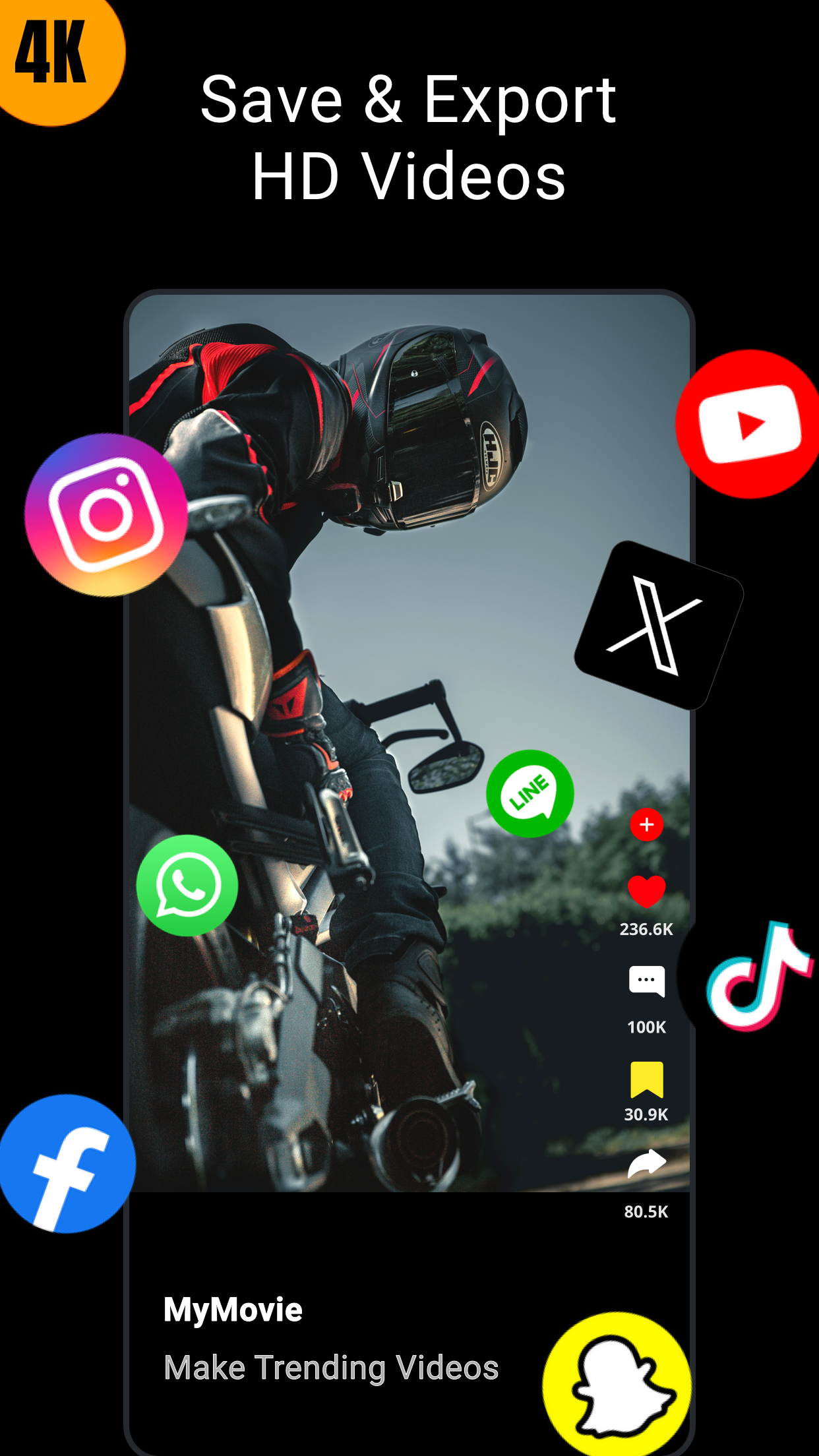 اسکرین شات 4 برنامه Video Editor & Maker :My Movie