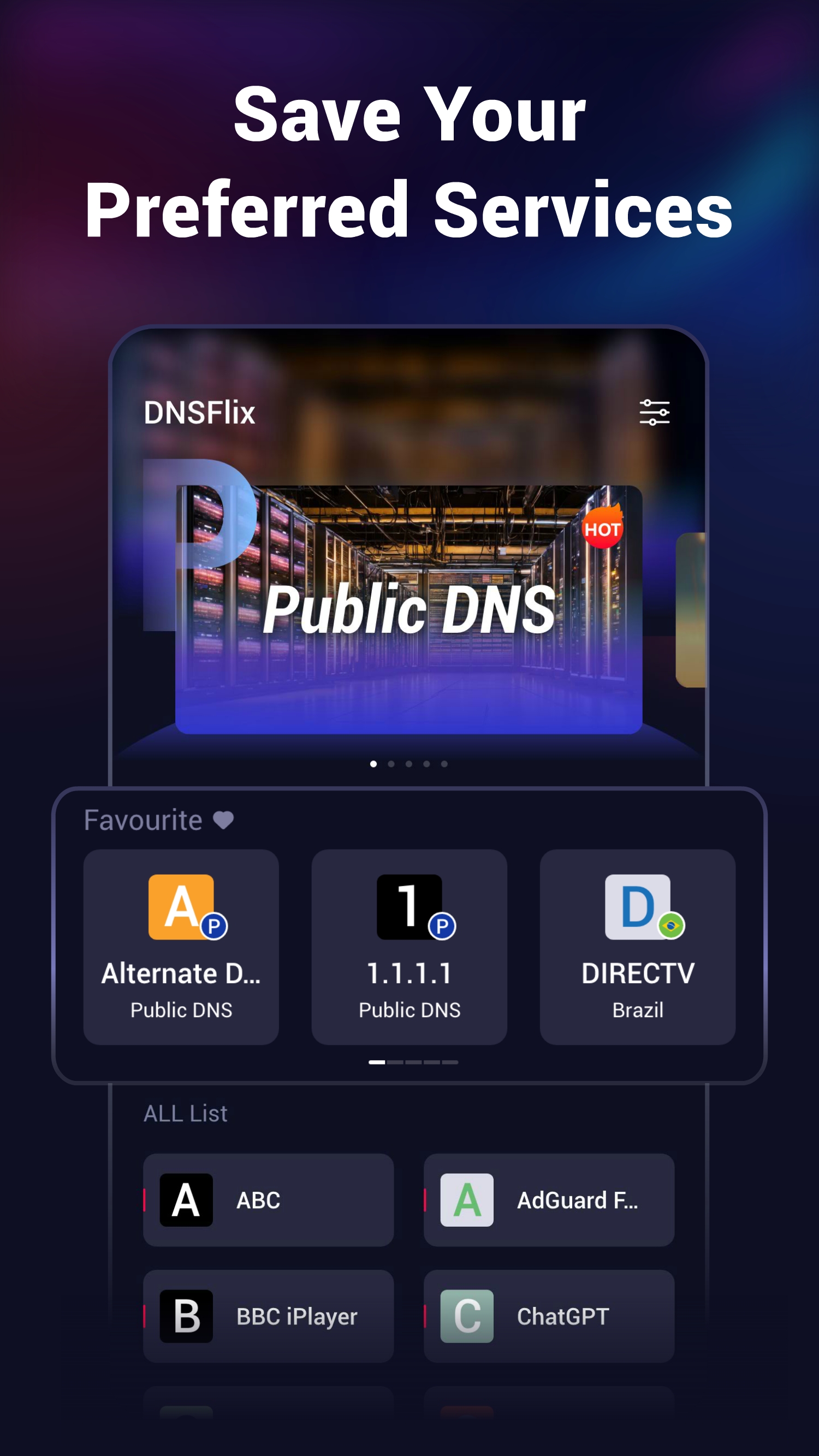 اسکرین شات 5 برنامه DNSFlix: Stream Booster