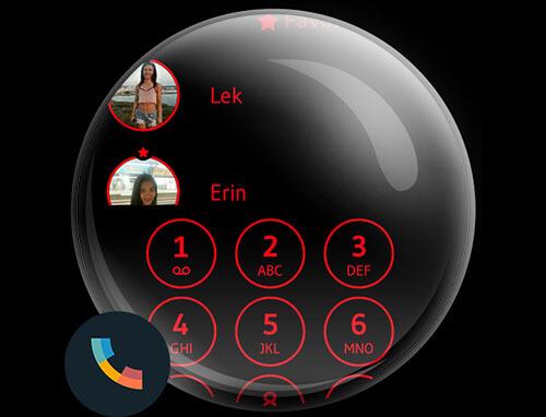 اسکرین شات 6 برنامه Theme Dialer Circle Black Red