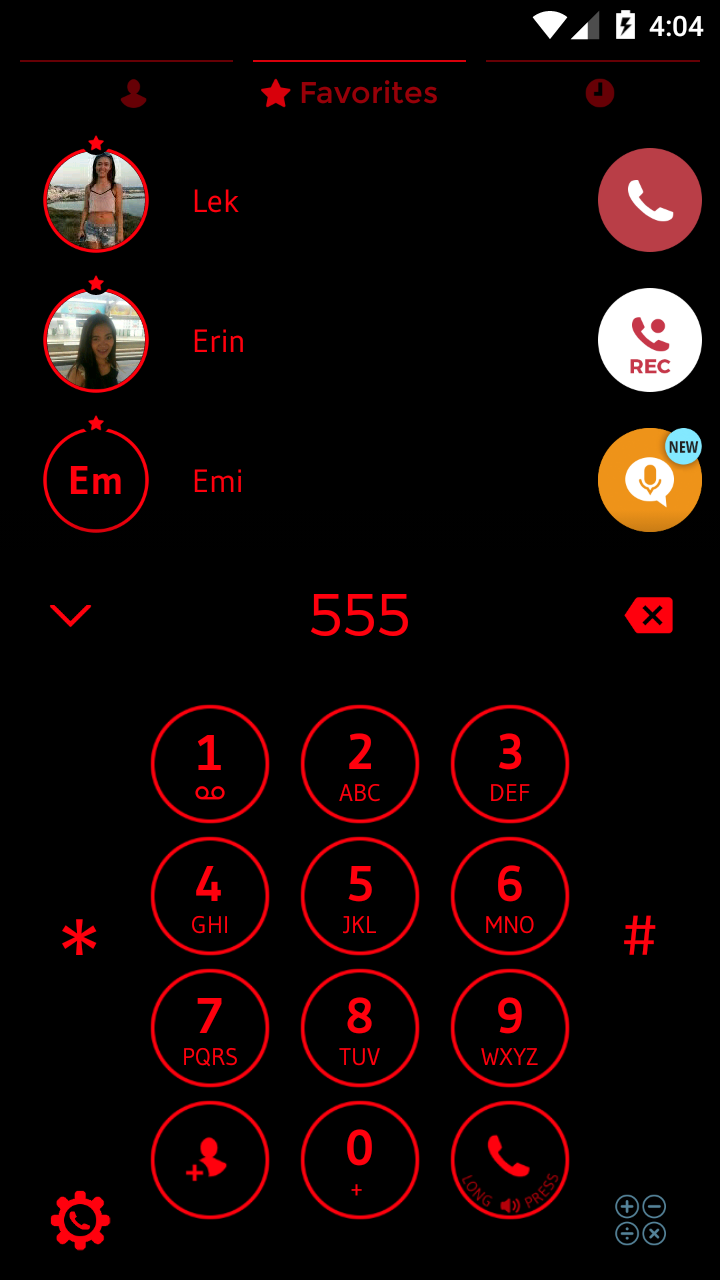 اسکرین شات 2 برنامه Theme Dialer Circle Black Red