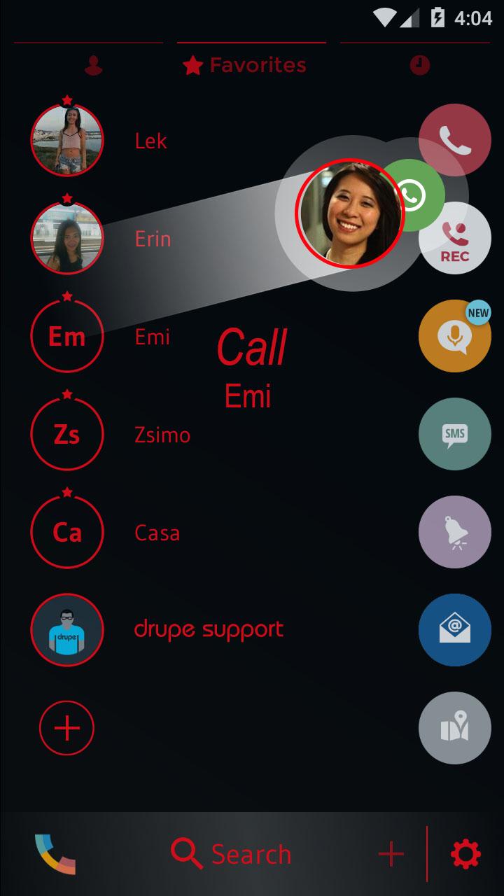 اسکرین شات 5 برنامه Theme Dialer Circle Black Red