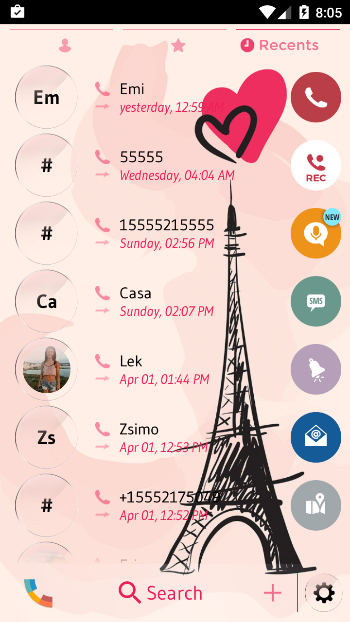 اسکرین شات 4 برنامه Theme Dialer Glass Paris