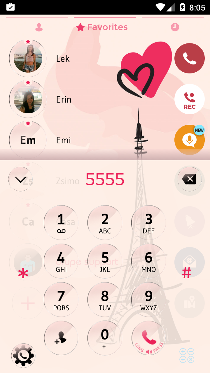اسکرین شات 2 برنامه Theme Dialer Glass Paris
