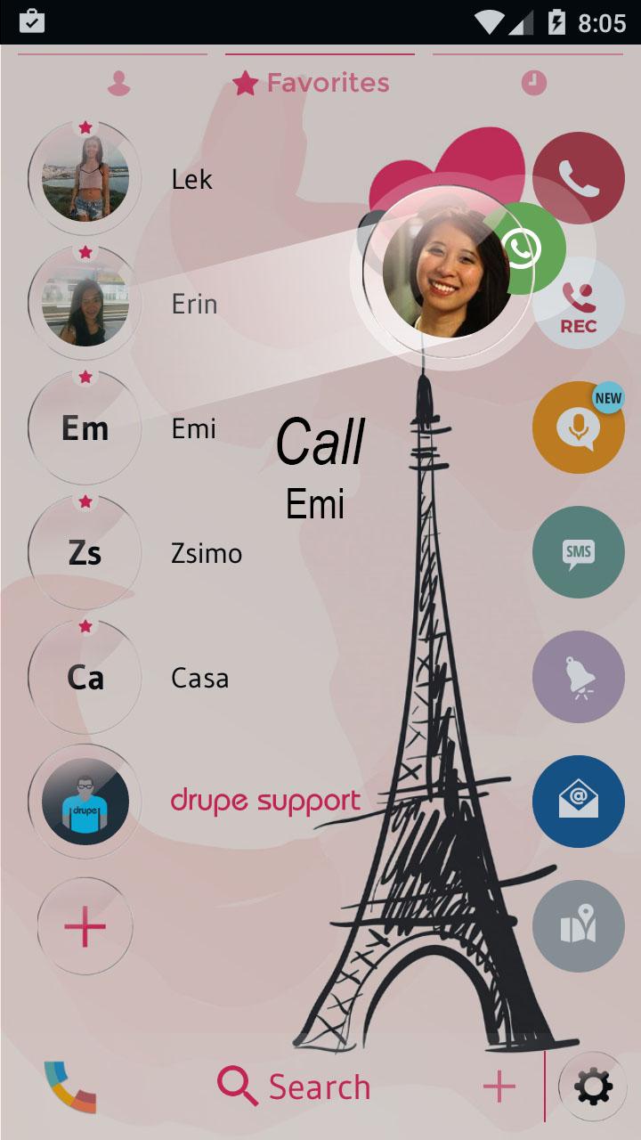اسکرین شات 5 برنامه Theme Dialer Glass Paris