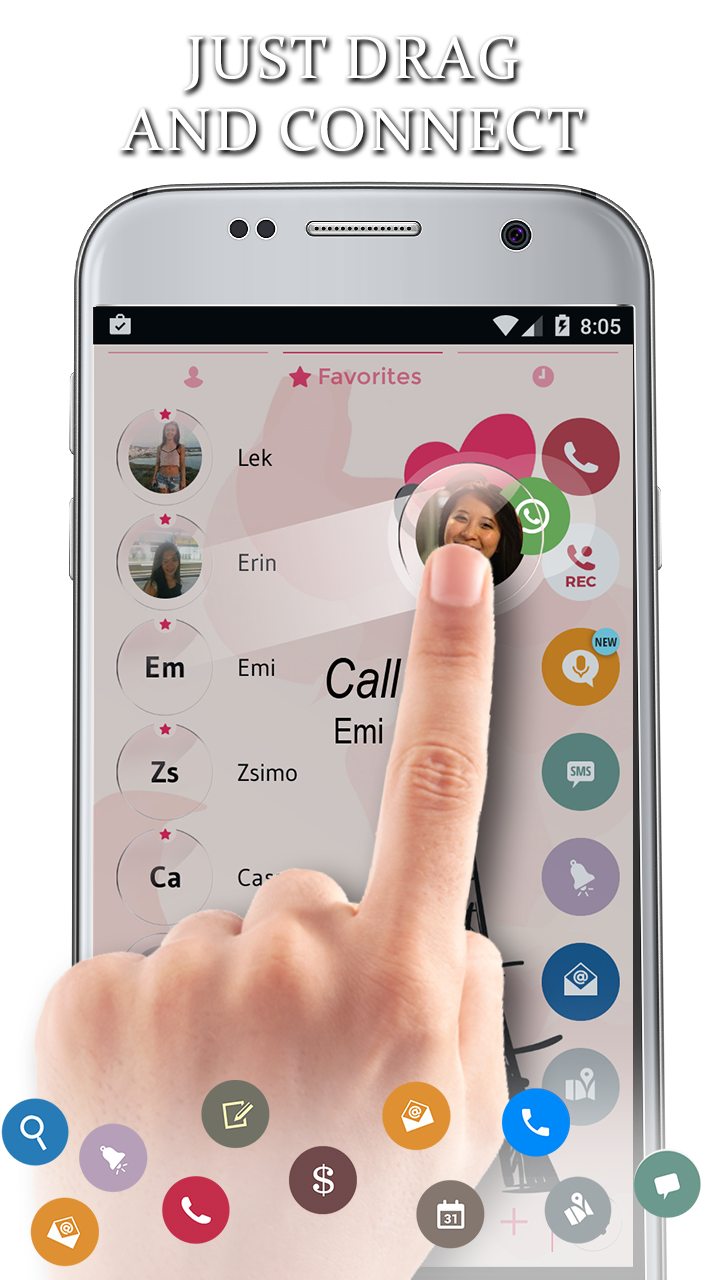 اسکرین شات 3 برنامه Theme Dialer Glass Paris