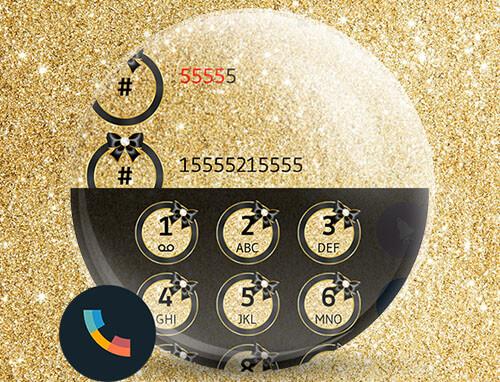 اسکرین شات 6 برنامه Theme Dialer Glitter Gold Bow