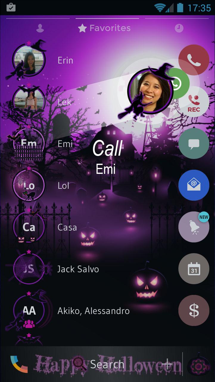 اسکرین شات 5 برنامه Theme Dialer Halloween Pink