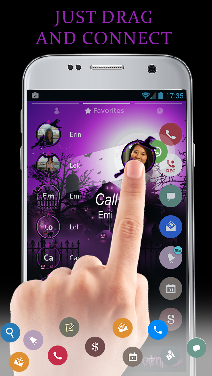 اسکرین شات 4 برنامه Theme Dialer Halloween Pink